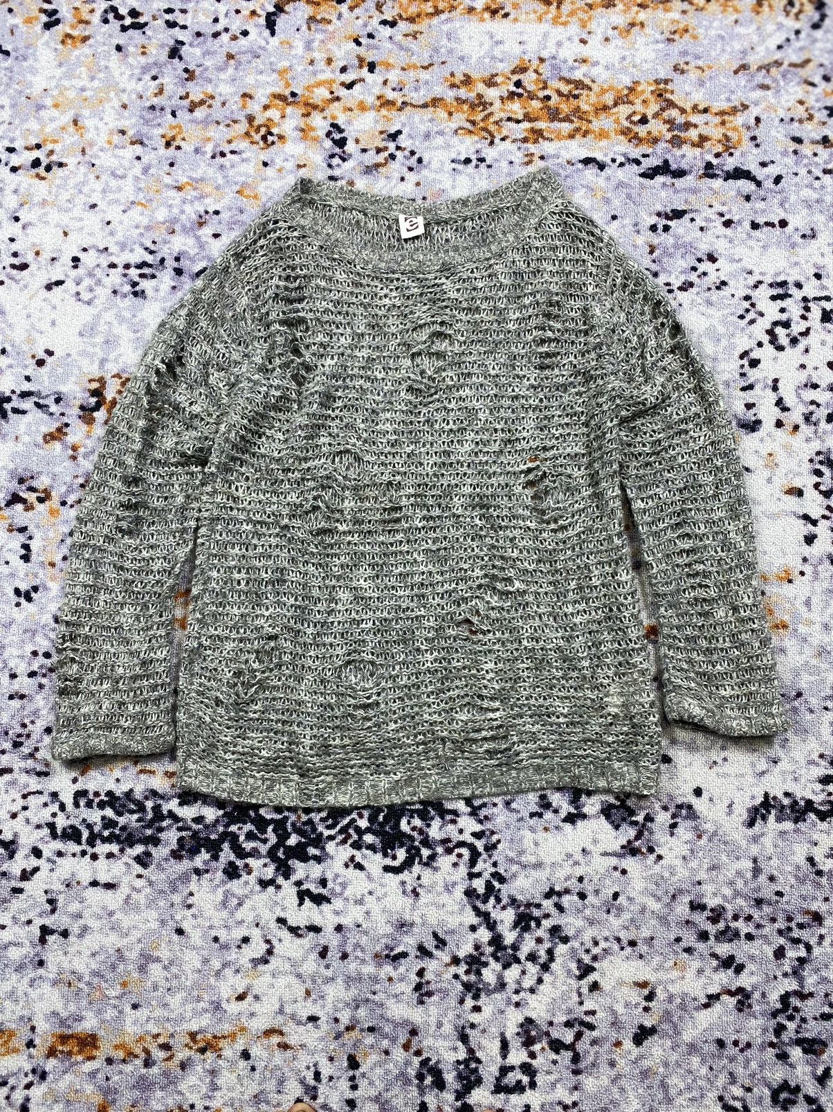 Japanese Brand Japense E Distressed Knit Sweater Punkstyle Size US M / EU 48-50 / 2 - 1 Thumbnail