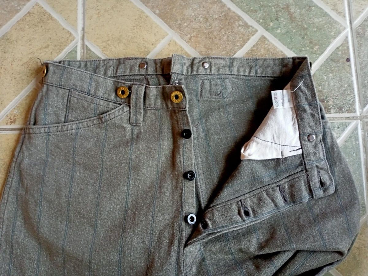 Japanese Brand WAREHOUSE X HELLERS CAFE STRIPED WORK PANTS Size US 30 / EU 46 - 5 Thumbnail