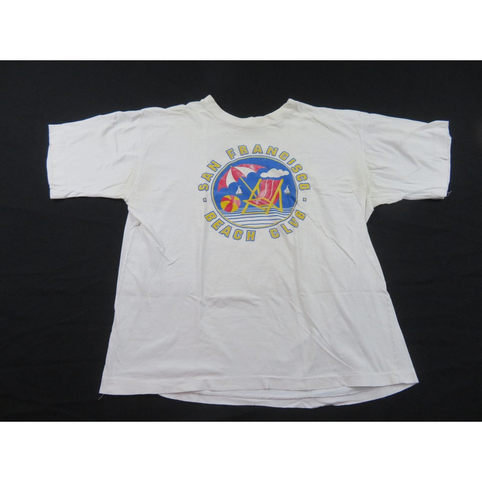 Other San Francisco Beach Club T-shirt White Blue L Cropped? 1990s Size US L / EU 52-54 / 3 - 1 Thumbnail