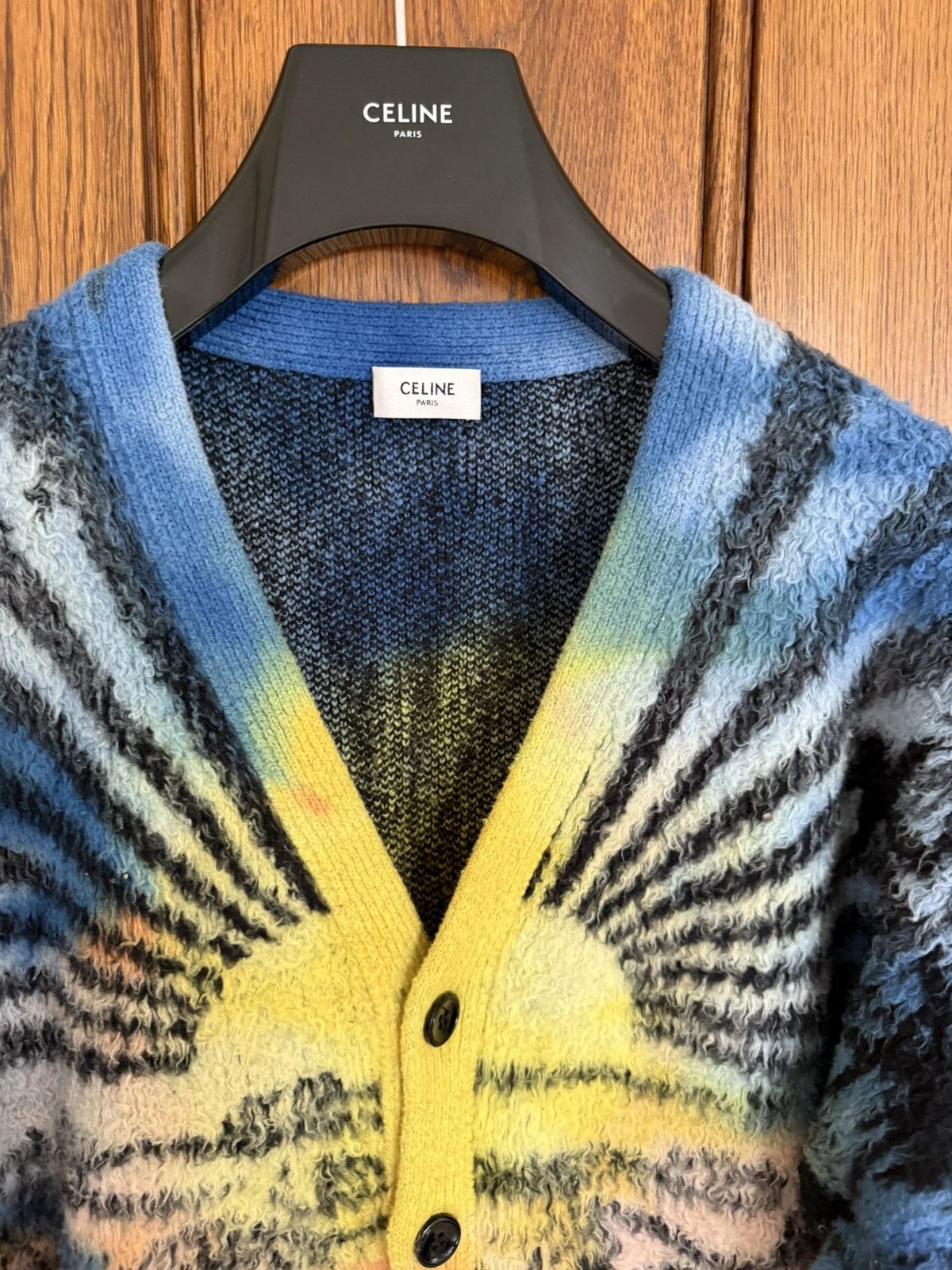 Celine $2.3k SS23 Celine 1 of 1 sample jaquard sunset cardigan Hedi Size US M / EU 48-50 / 2 - 16 Thumbnail