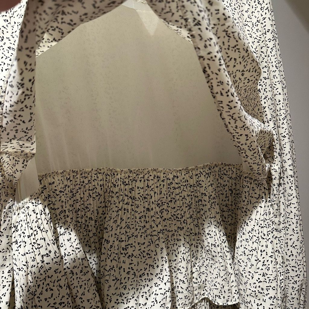 Zara Tiered Ruffle Dots Midi Dress Size L / US 10 / IT 46 - 8 Thumbnail