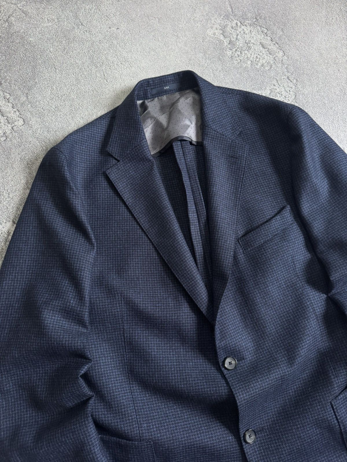 Other Eduard Dressler 27size blue virgin wool blazer casual jacket Size 44S - 3 Thumbnail