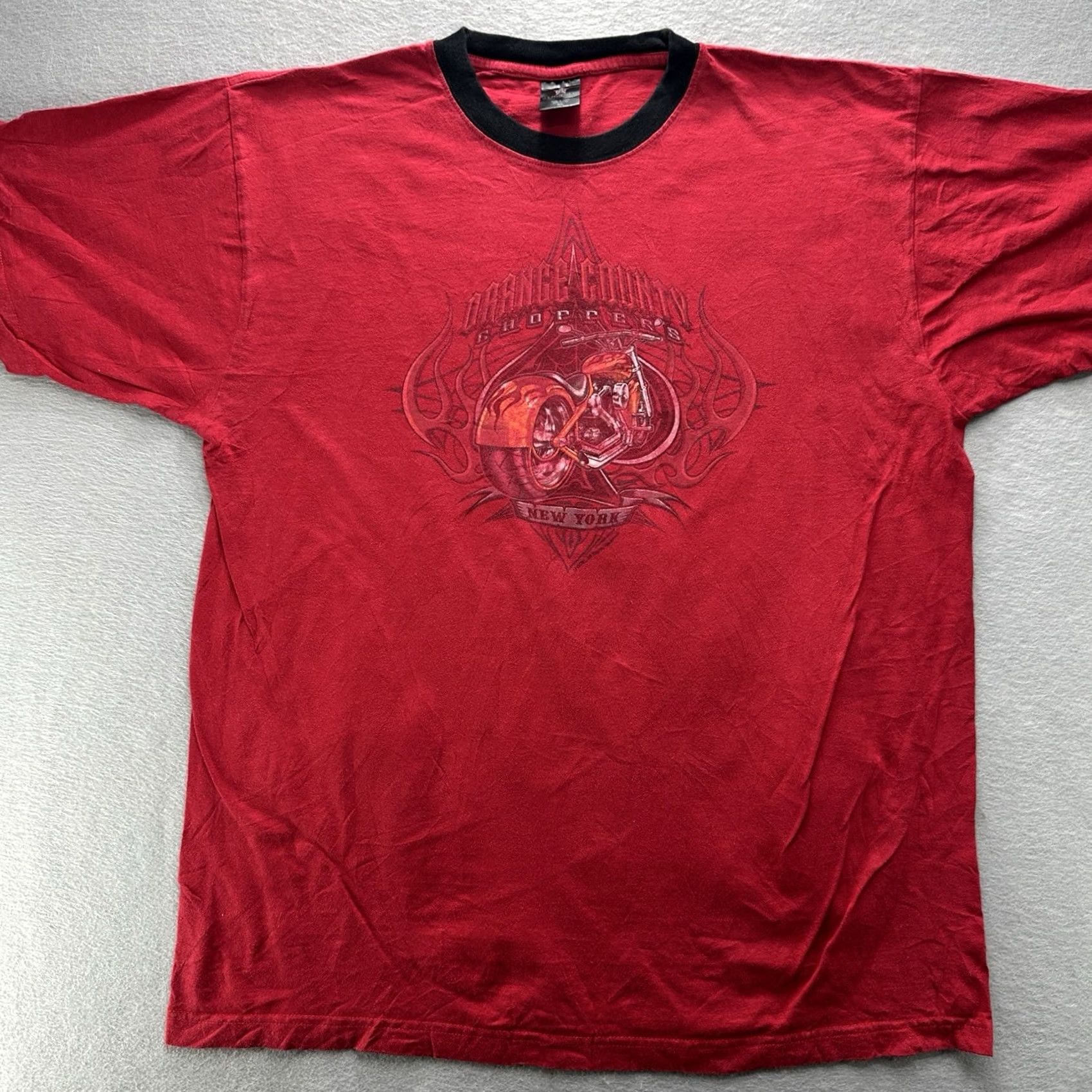 Vintage VINTAGE Alstyle T-Shirt Mens XL Red Shirt Motorcycle Biker OC Choppers NY Orange County Choppers Shirt Red Size US XL / EU 56 / 4 - 5 Thumbnail