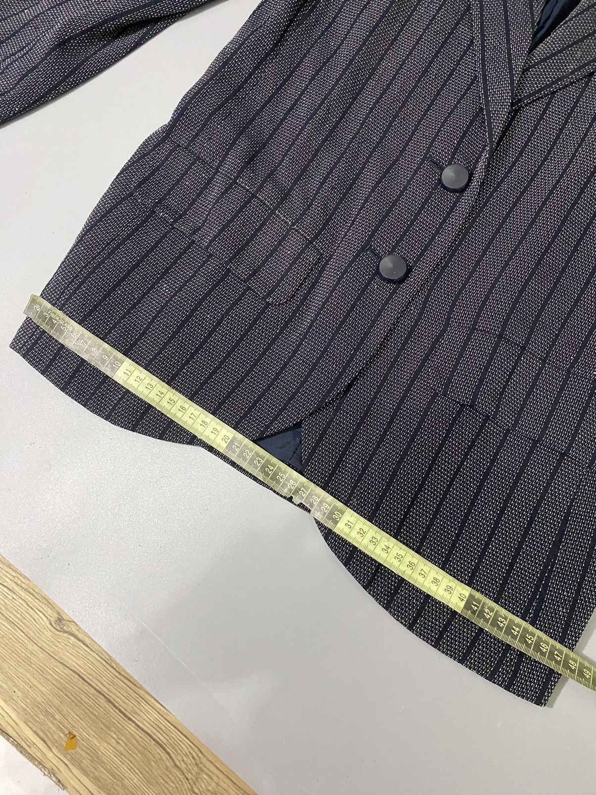 Saint Laurent Paris 💥Grey Stripe💥Yves Saint Laurent Blazer Size M / US 6-8 / IT 42-44 - 22 Thumbnail