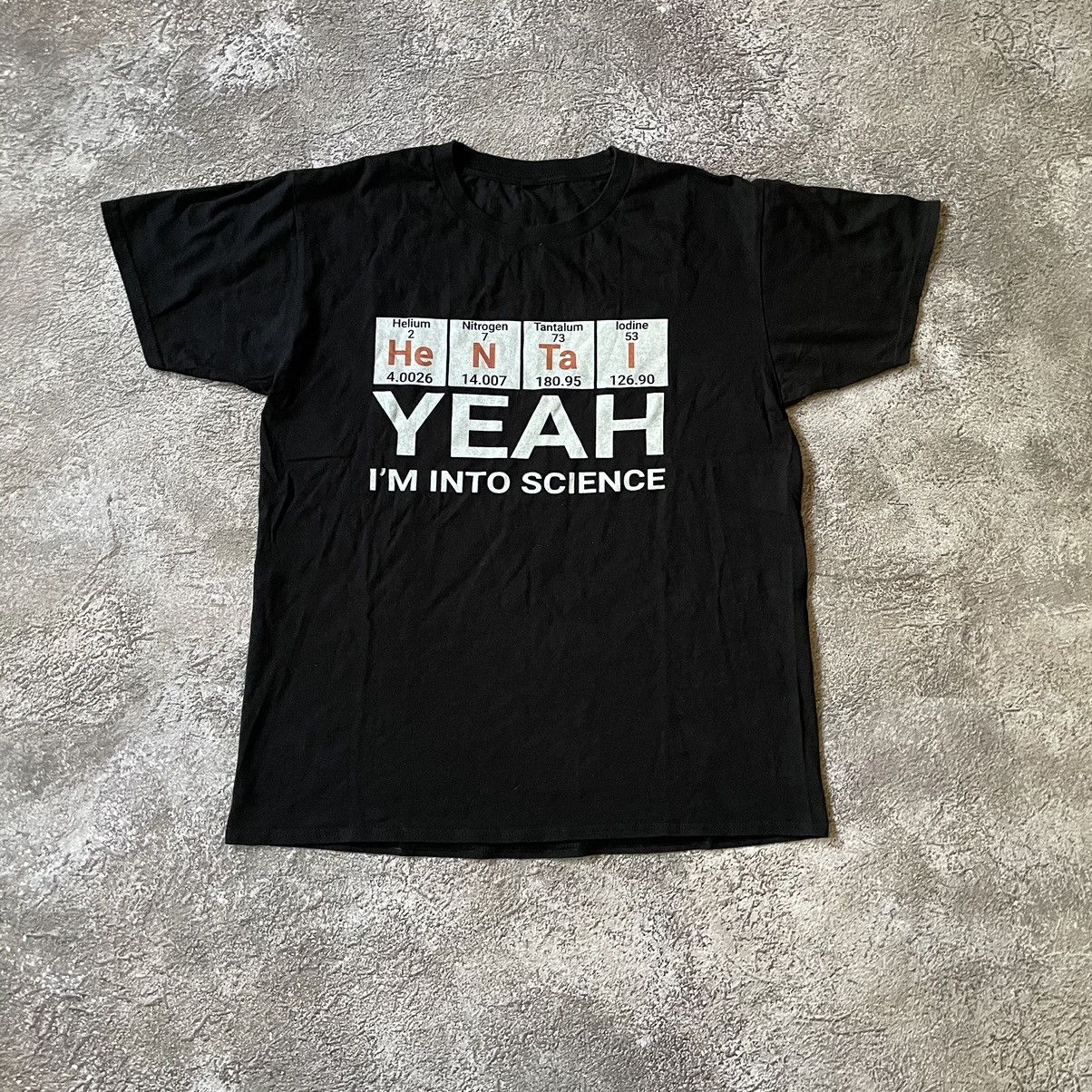 Vintage Vintage Y2K Graphic Tee Science Print Streetwear Black M Size US M / EU 48-50 / 2 - 3 Thumbnail