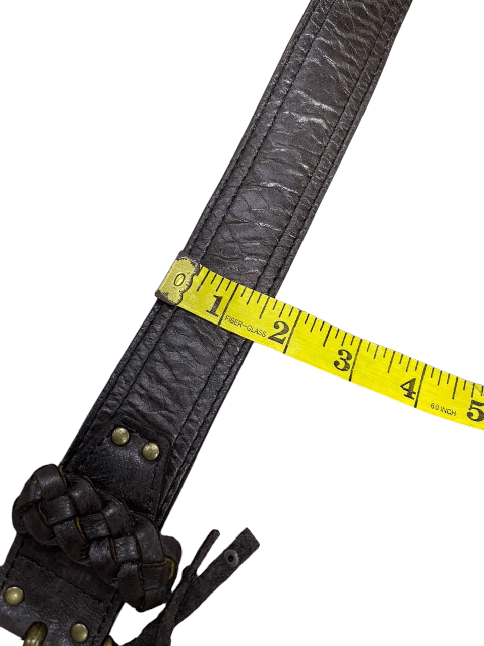 Seditionaries Hamdmade Leather with Unique Buckle Leather Belts Size ONE SIZE - 4 Thumbnail
