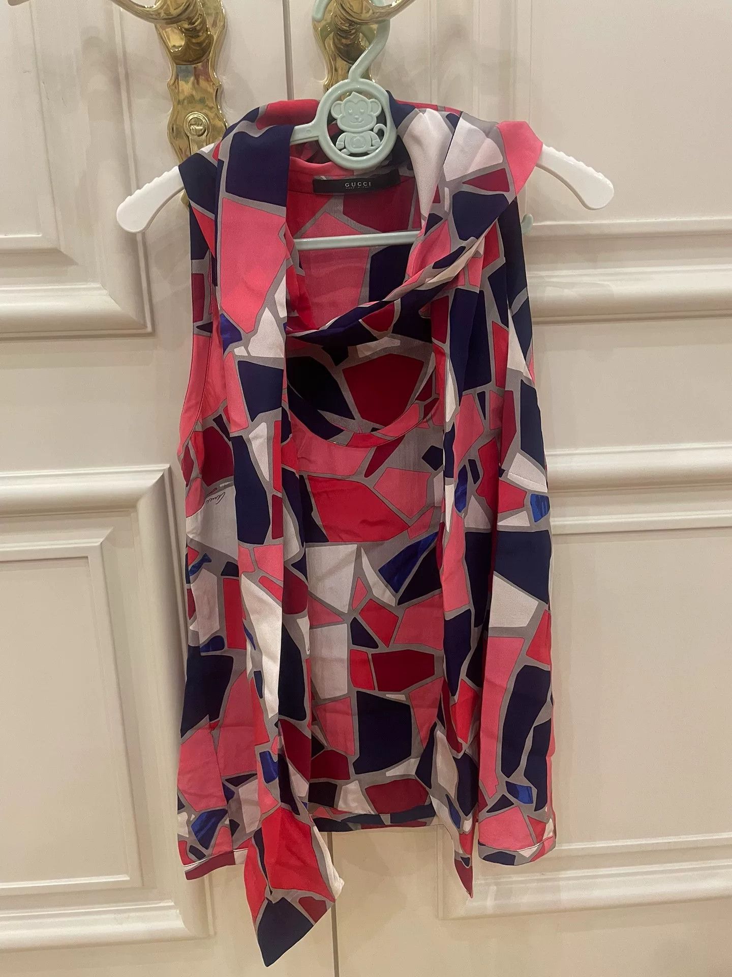 Gucci Gucci Silk Scarf Collar Top S Size ONE SIZE - 1 Thumbnail
