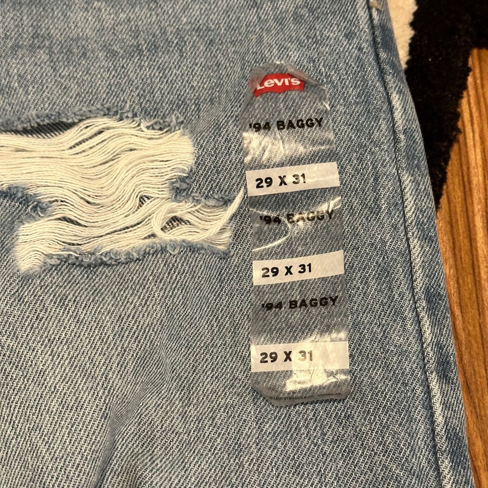 Levi's Levi’s® 94 Baggy Distressed Jeans – Size 29 – As Pictured Size 29" - 3 Thumbnail