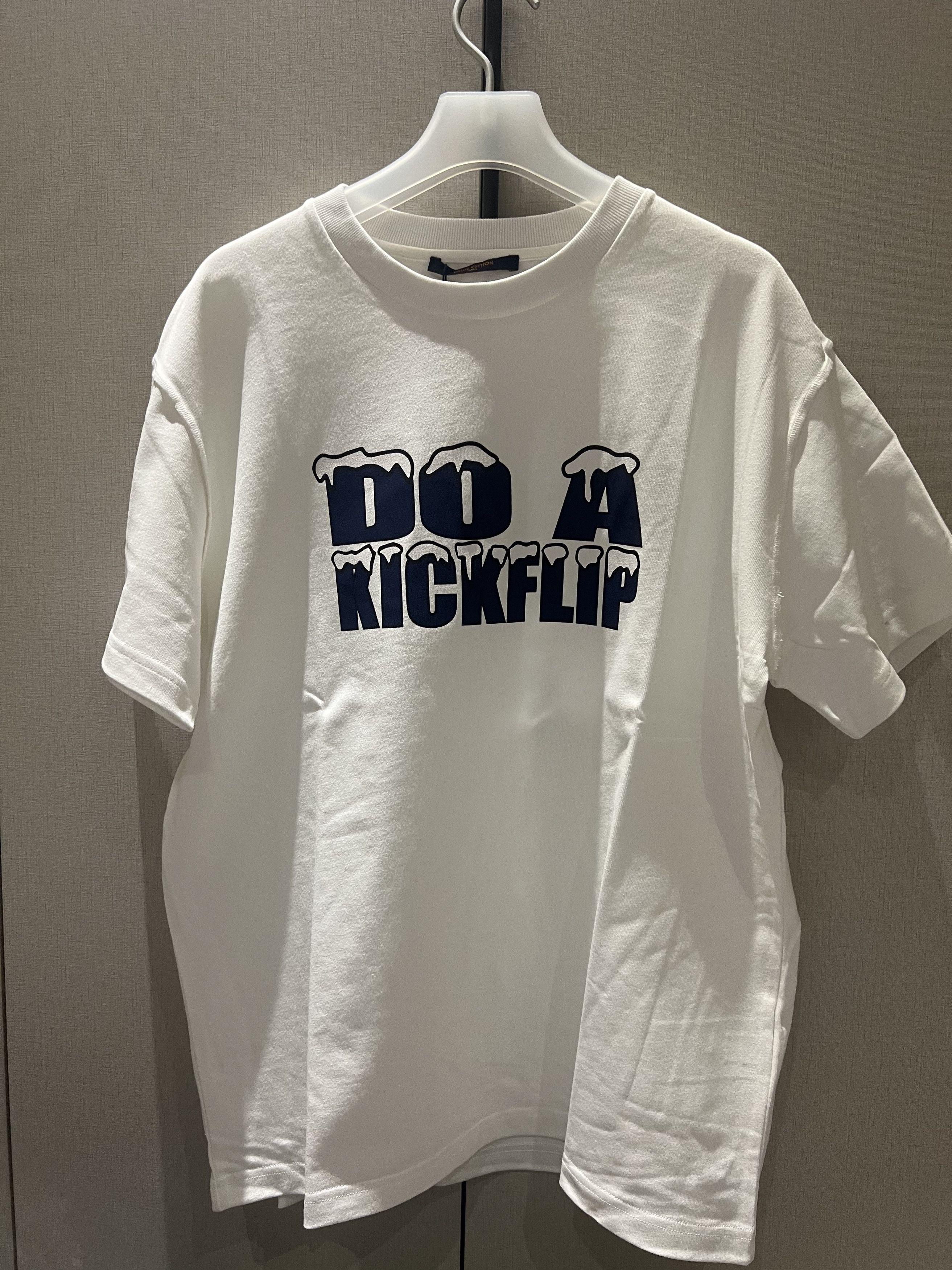 image of Louis Vuitton Do A Kickflip White T Shirt, Men's (Size Large)