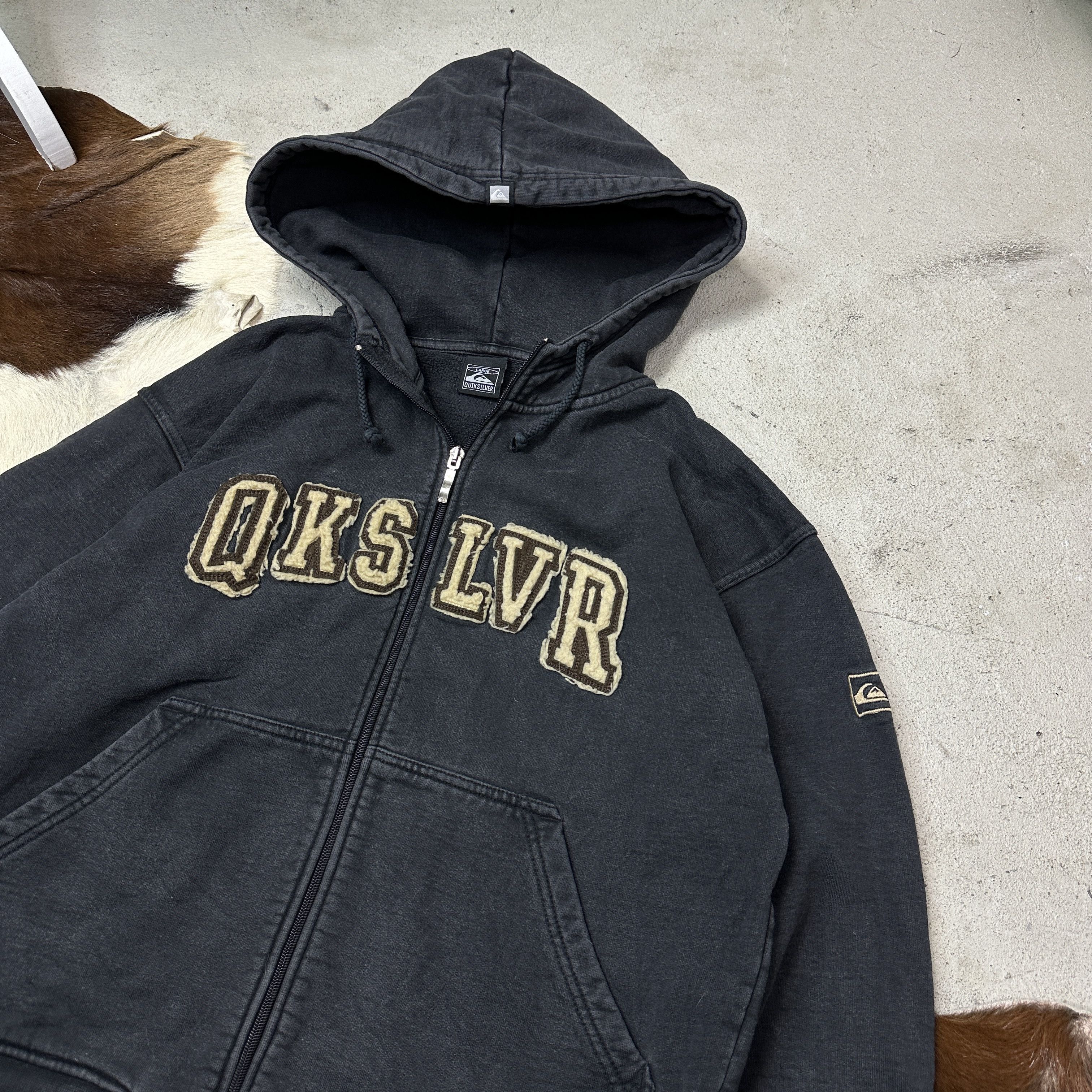 Etnies Vintage Streetwear Sporty Skater Quiksilver Zip Hoodie Y2K Size US L / EU 52-54 / 3 - 2 Thumbnail