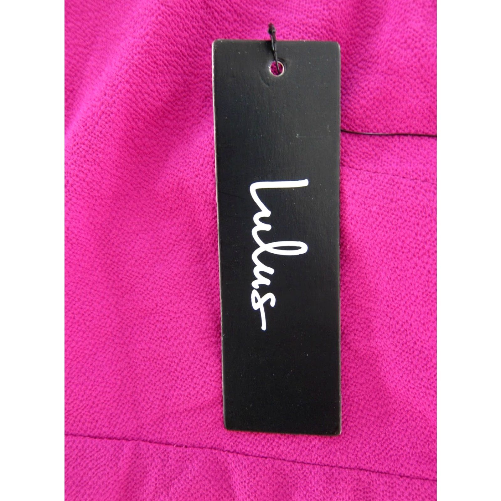 Lulus VINTAGE NWT Lulu's Magenta Pink Long Sleeve Flare Sleeve Sheath Dress Women Large Size L / US 10 / IT 46 - 4 Thumbnail