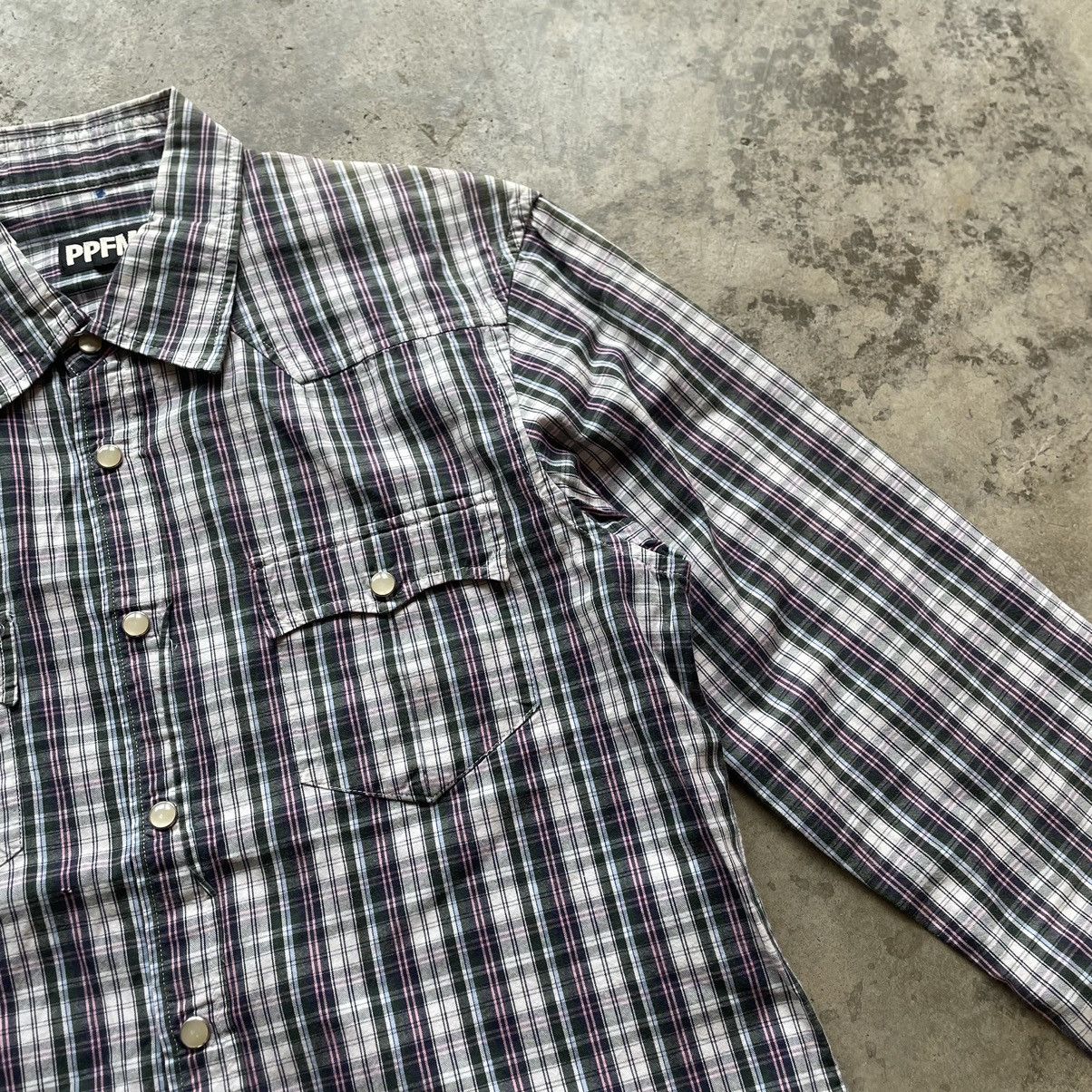 Japanese Brand × PPFM × Vintage 🔥🔥🇯🇵PPFM Anarchy Manchester Checkerd Western Buttons Shirts Size US M / EU 48-50 / 2 - 7 Thumbnail