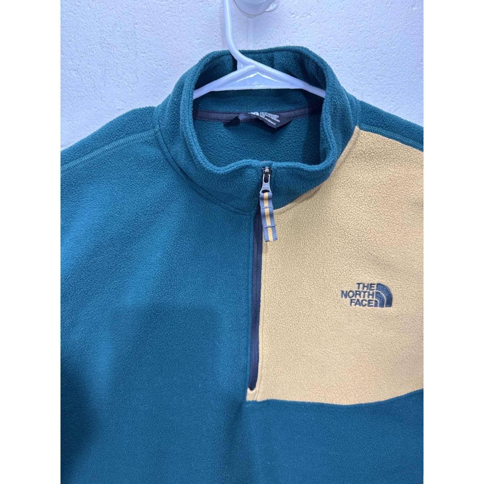 The North Face The North Face Fleece Sweater Men L Gray Green Colorblock 1/4 Pullover Color Block Size US L / EU 52-54 / 3 - 3 Thumbnail