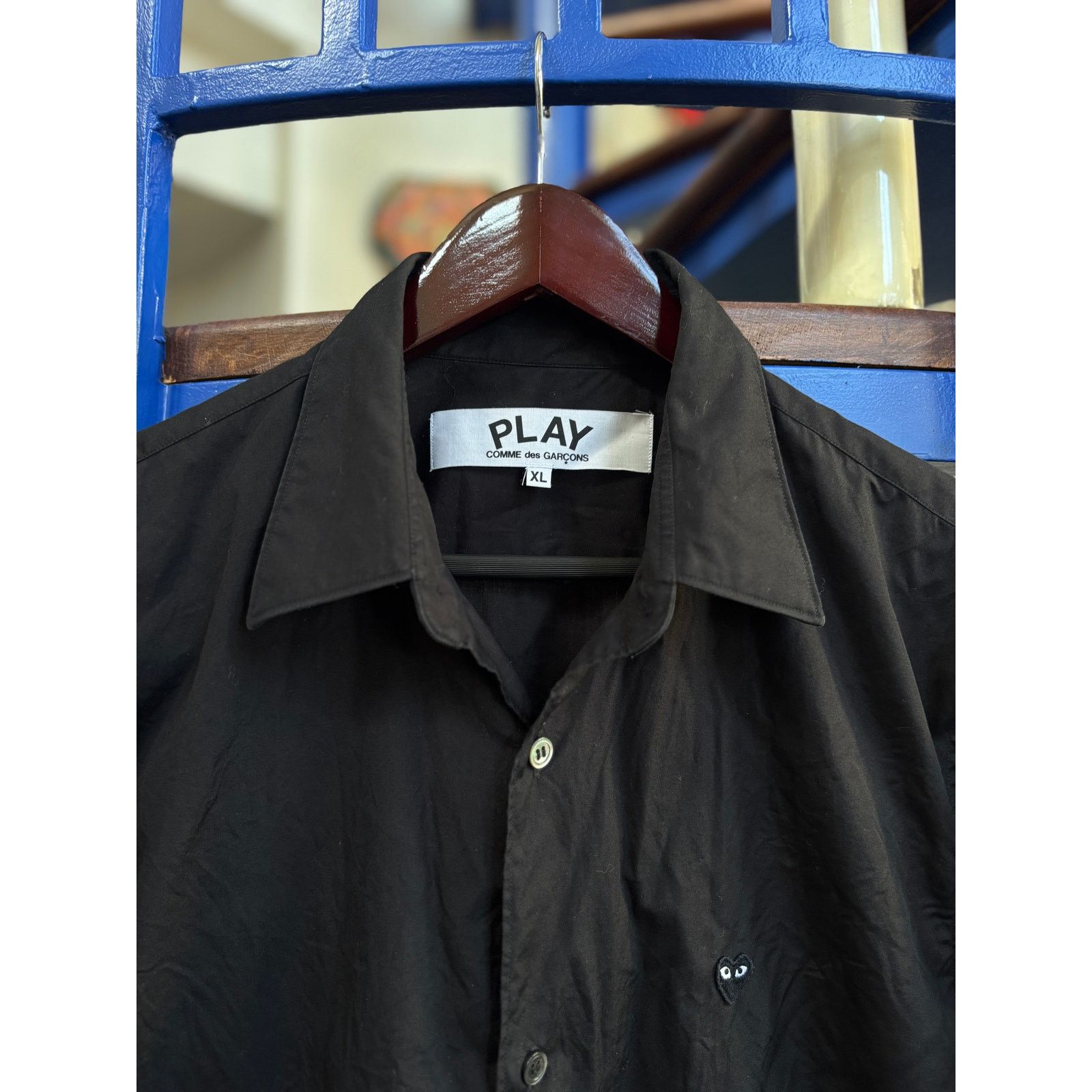 Comme des Garcons PLAY Comme des Garçons PLAY Black Button Up Shirt XL Size US XL / EU 56 / 4 - 3 Thumbnail