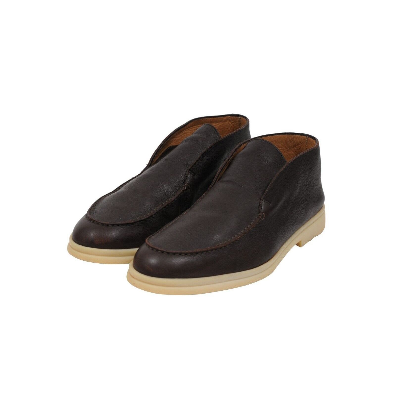 Loro Piana Brown Leather Open Walk Boots - 01881 Size US 11.5 / EU 44-45 - 3 Thumbnail