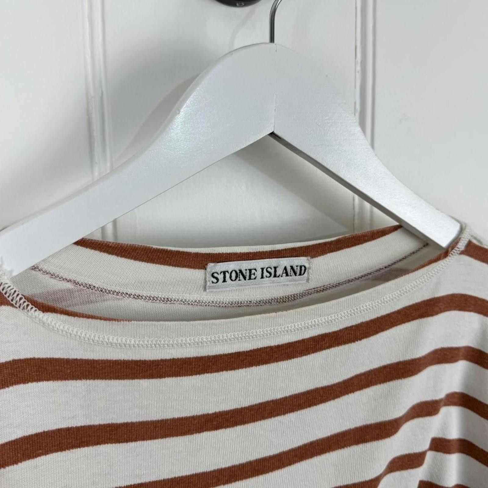 Stone Island 1980’s Stone Island Striped Long Sleeve T Shirt Size US L / EU 52-54 / 3 - 3 Thumbnail