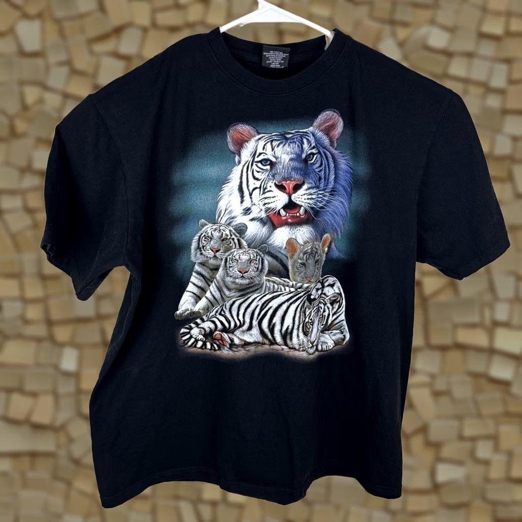 Doublet Vintage Hot Rock Snow Tiger Graphic Tee XXL Black Double Sided 25x31 Size US XXL / EU 58 / 5 - 1 Thumbnail
