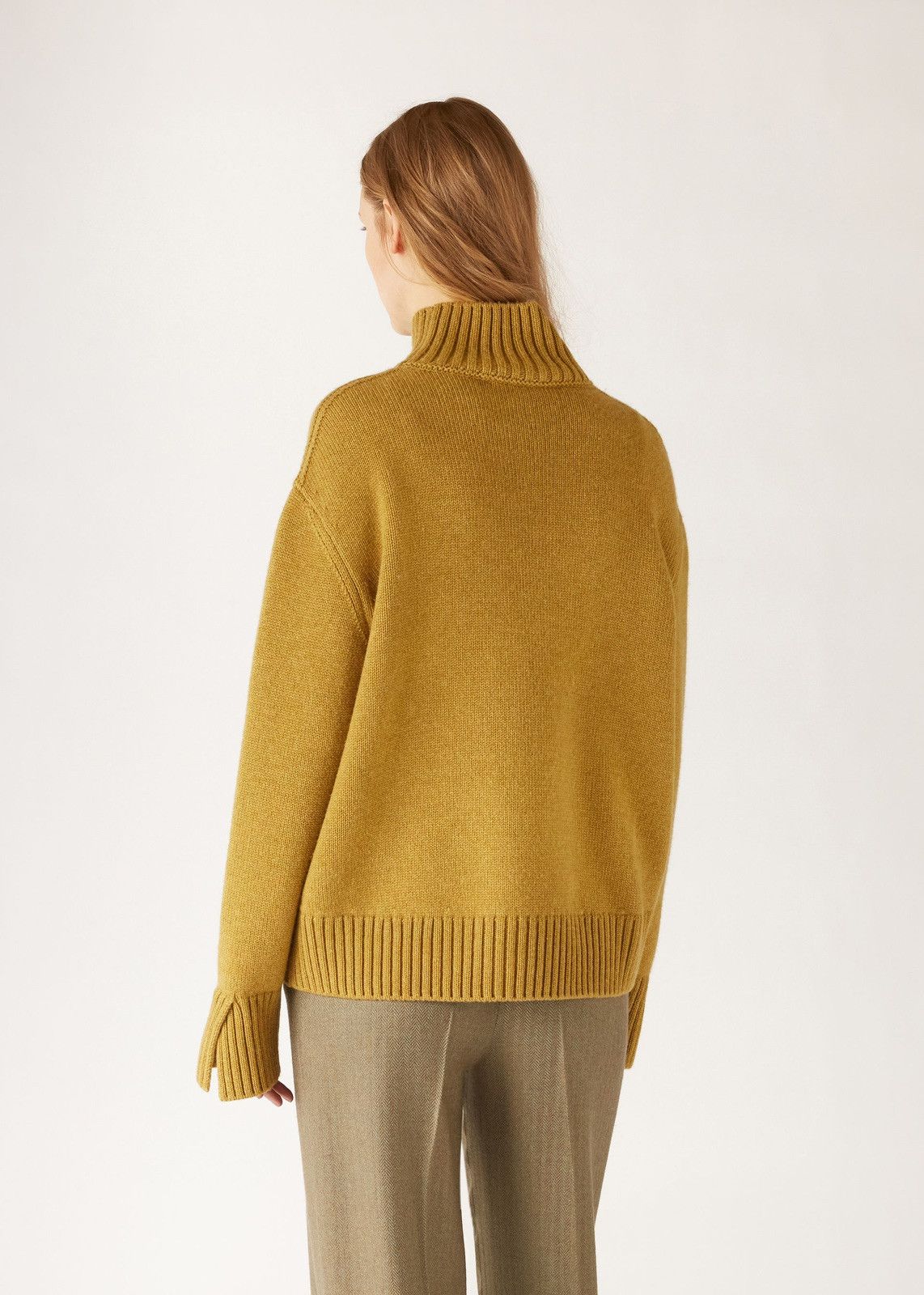 Loro Piana o1srvl11e0125 Parksville High-Neck Sweater in Mustard Size S / US 4 / IT 40 - 2 Thumbnail