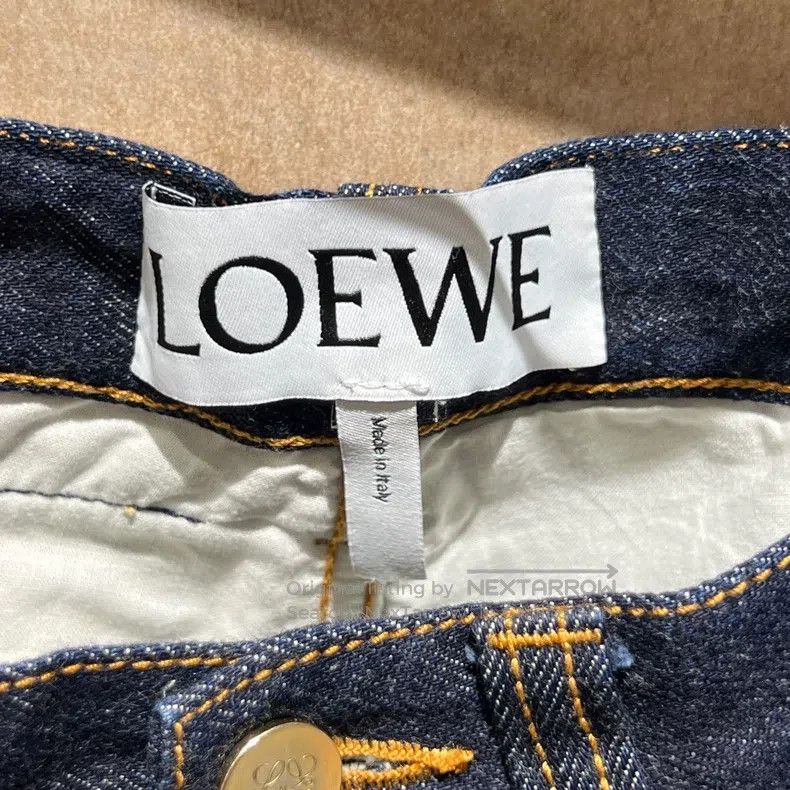Loewe Loewe Blue Embroidered Star Pocket Leather Logo Denim Pant Size 24" / US 00 / IT 34 - 3 Thumbnail