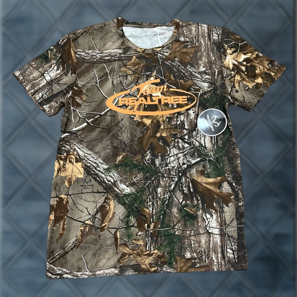 Realtree Realtree Camo Shirt Mens Large Short Sleeve Crew Neck Pullover Quick Dry Breathable Outdoor Hunting Fishing T-Shirt Logo Size US L / EU 52-54 / 3 - 1 Thumbnail