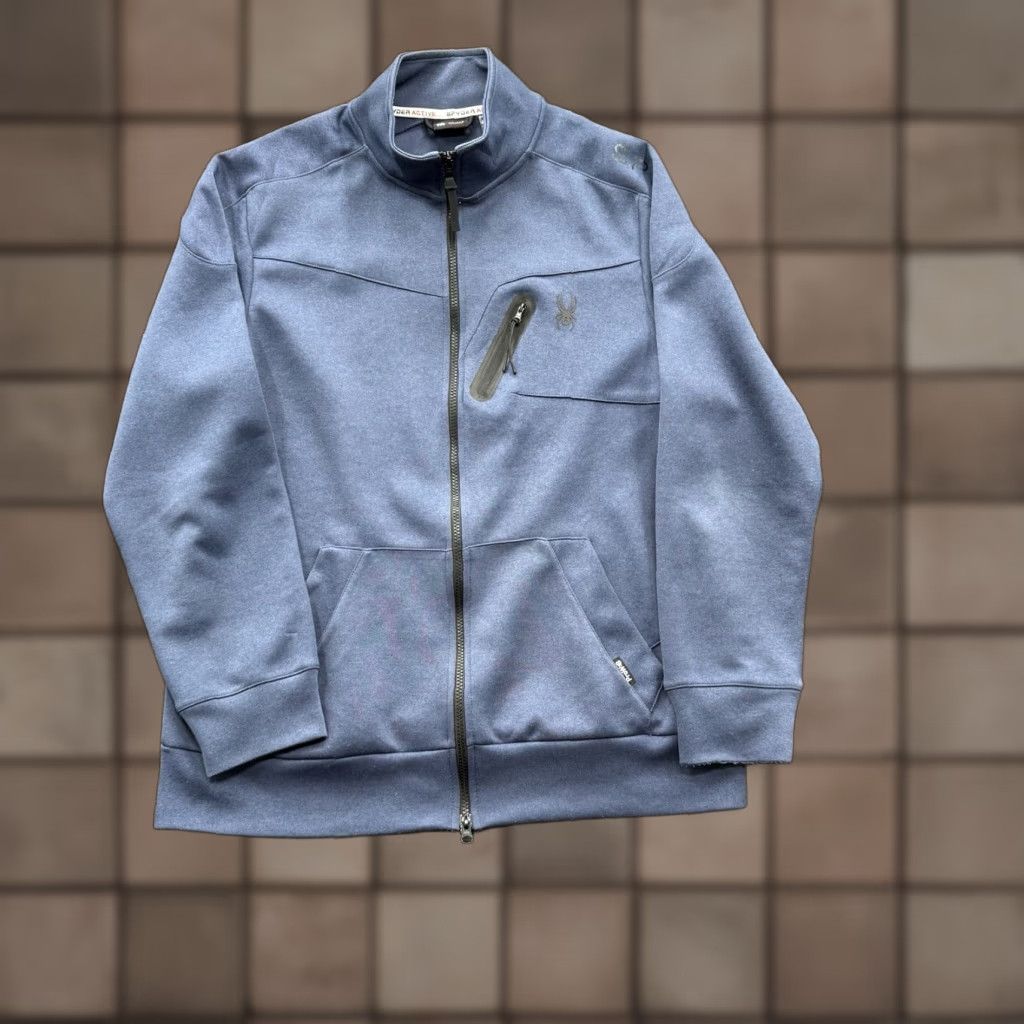 Spyder Spyder Jacket Mens Large Blue Polyester Full Zip Outdoors Hiking Walking Regular Fit Size US L / EU 52-54 / 3 - 1 Thumbnail