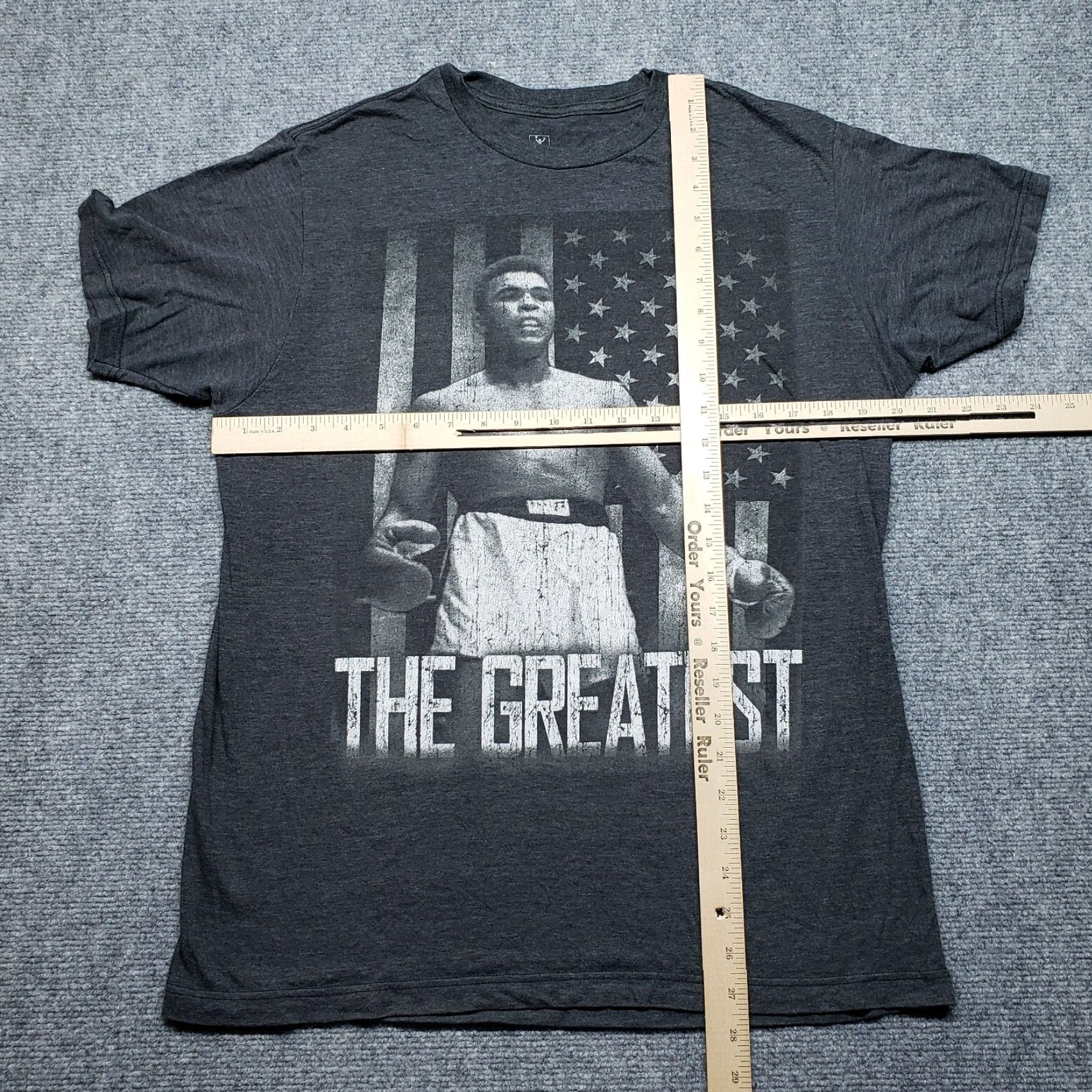 Vintage Ali T-Shirt Mens M Dark Gray The Greatest Print Short Sleeve Crew Neck Pullover Size US M / EU 48-50 / 2 - 5 Thumbnail