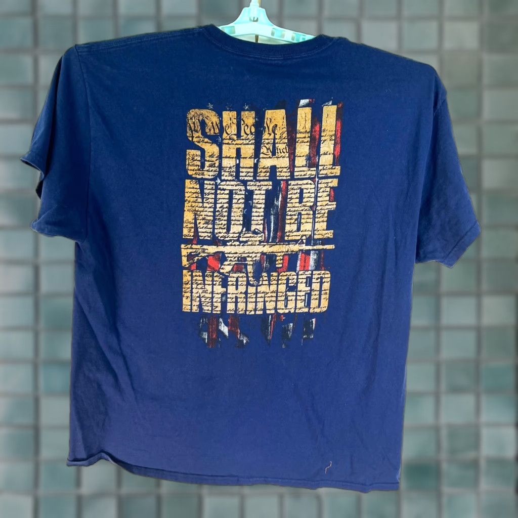 Hanes Shall Not Be Infringed 1 Nation T Shirt Men's Size XL Blue Hanes Tag Size US XL / EU 56 / 4 - 1 Thumbnail