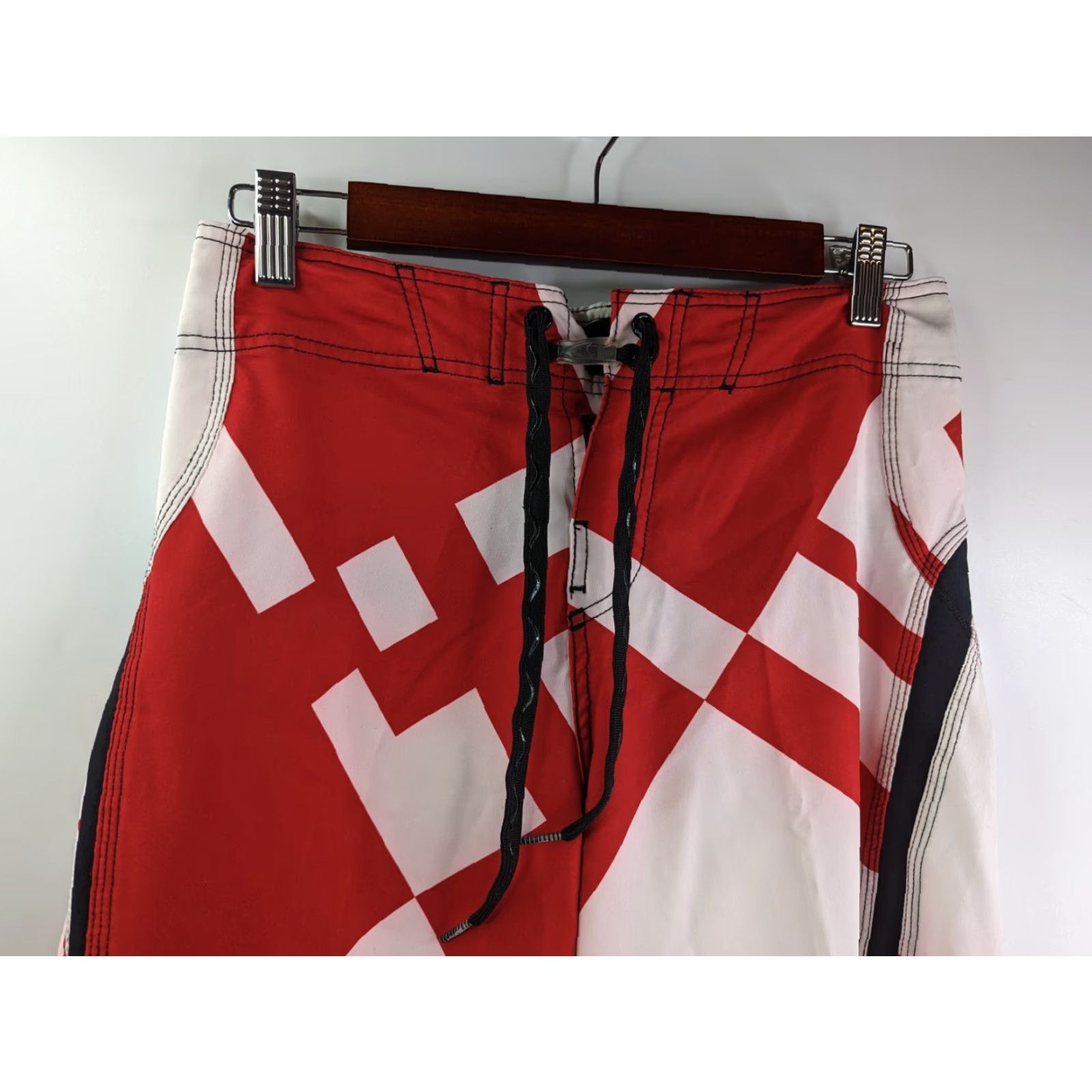 O'Neill O'Neill Board Shorts Mens 29 Geometric Multicolor Quick Dry Lightweight Side Pocket Drawstring Surf Beach Trunks 89/11 Polyester Elastaine Size US 29 - 2 Thumbnail