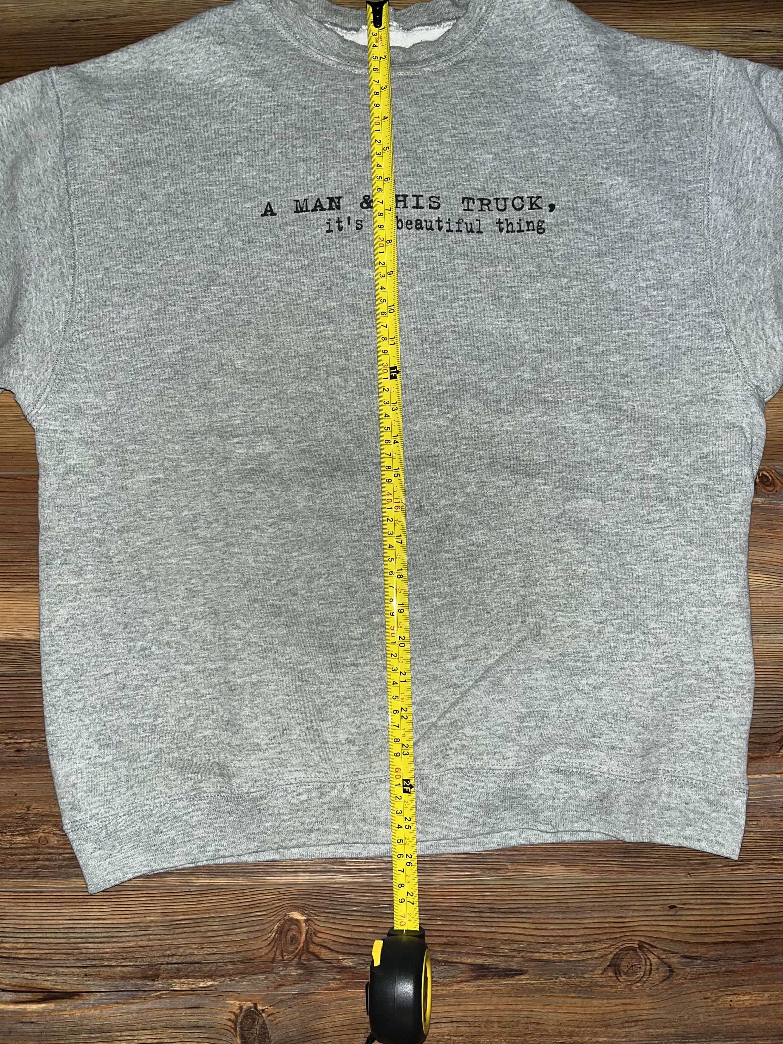 Fruit Of The Loom × Vintage 90s / Y2K A Man & His Truck, it's a beautiful thing Sweater Size US L / EU 52-54 / 3 - 5 Thumbnail
