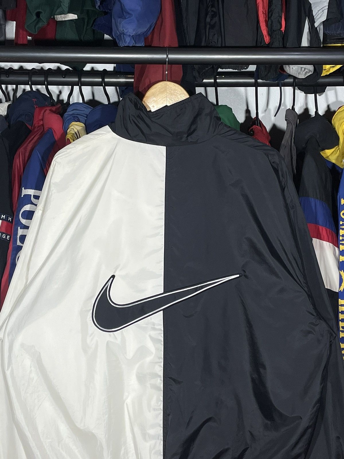Nike × Vintage Windbreaker Nike Big Swoosh Vintage 90’s Size US XL / EU 56 / 4 - 2 Thumbnail