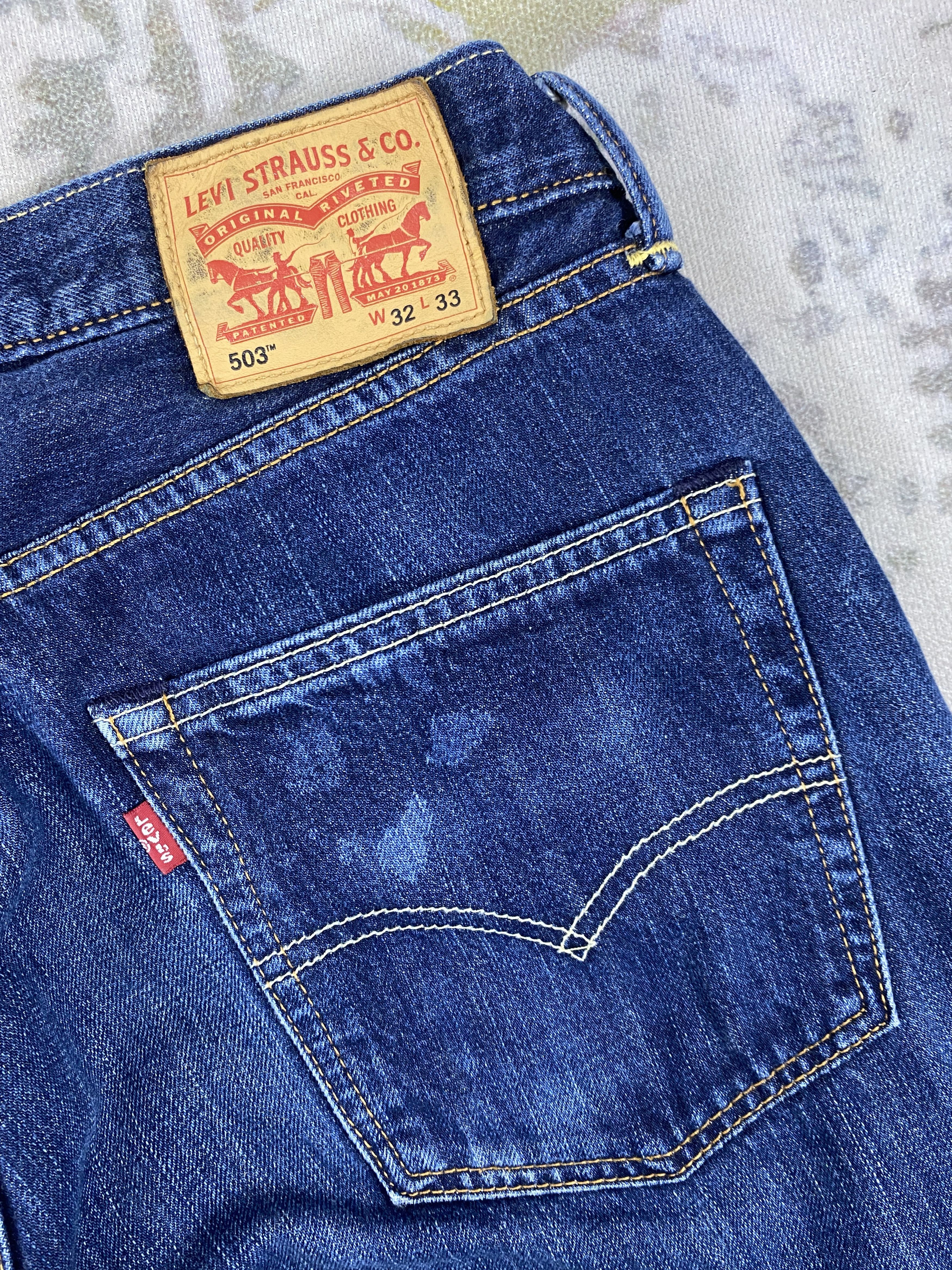Levi's Distressed Blue Vintage Levi's 503 Jeans 32x32 Denim- JN3552 Size US 32 / EU 48 - 14 Thumbnail