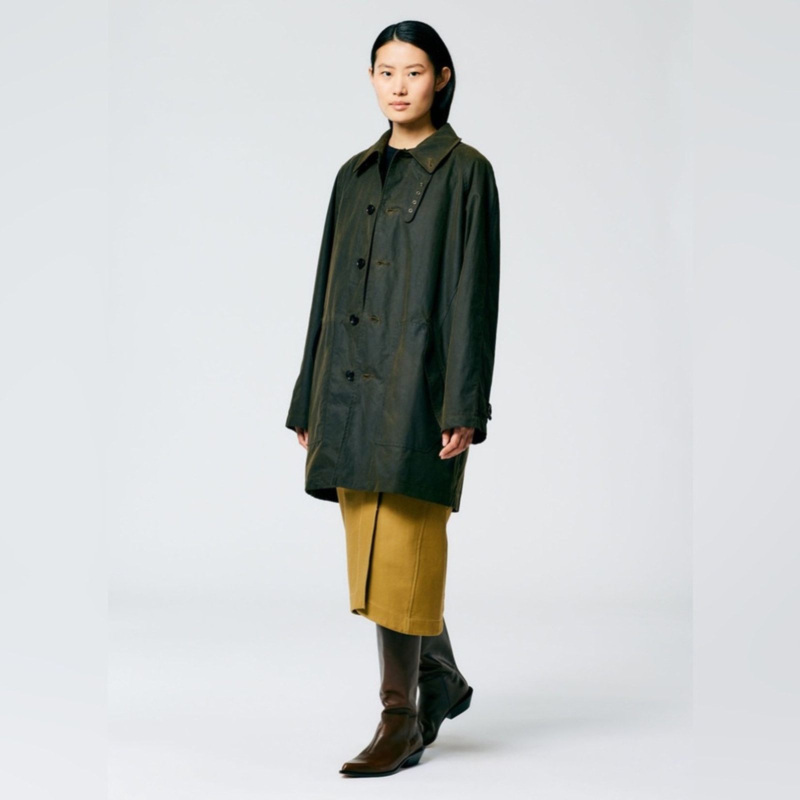 Tibi Tibi Waxed Cotton Car Coat like new Olive SOLD OUT $795 Size S / US 4 / IT 40 - 1 Thumbnail