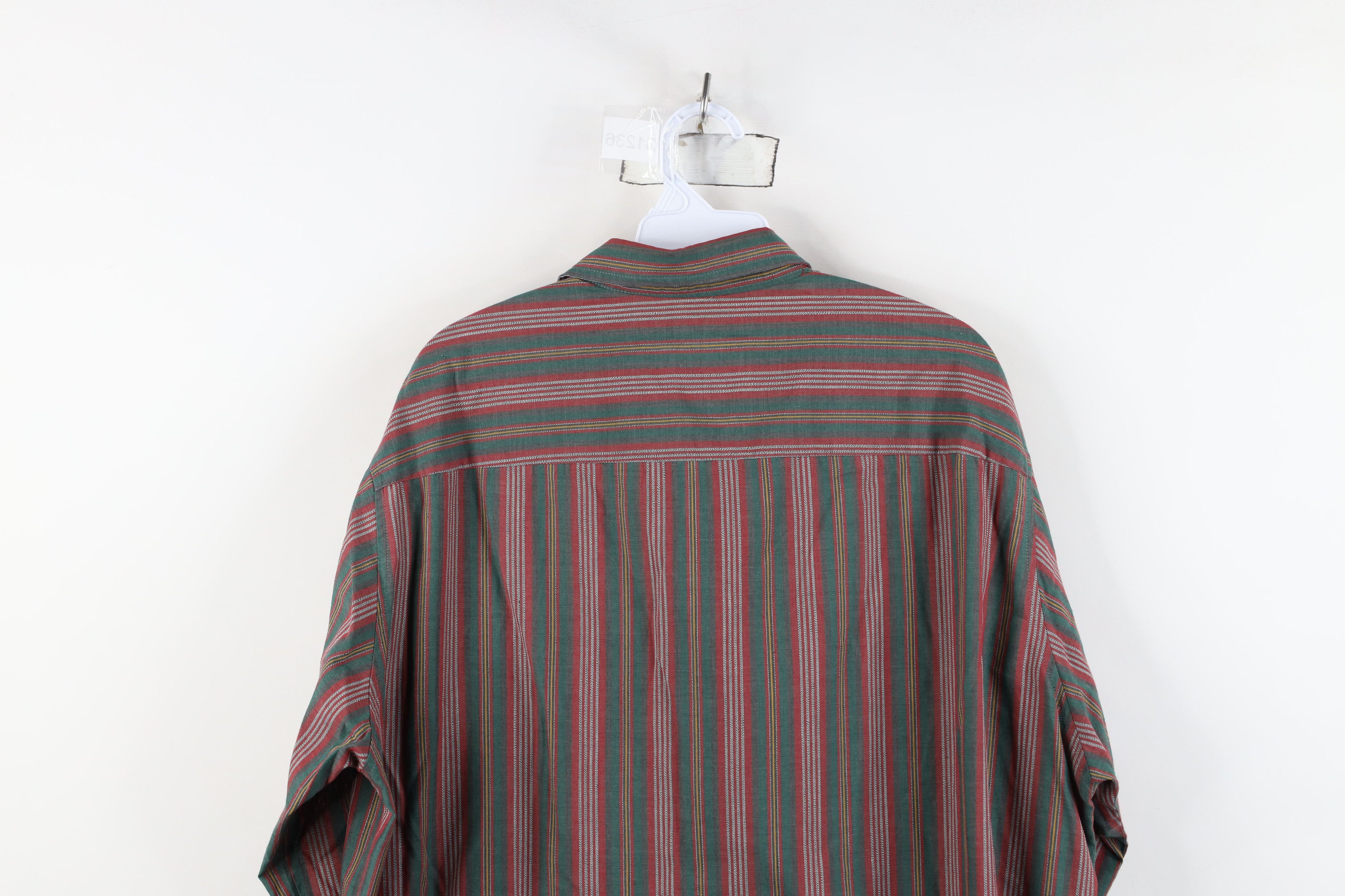 Vintage Vintage 90s Streetwear Rainbow Striped Collared Button Shirt Size US XL / EU 56 / 4 - 9 Thumbnail