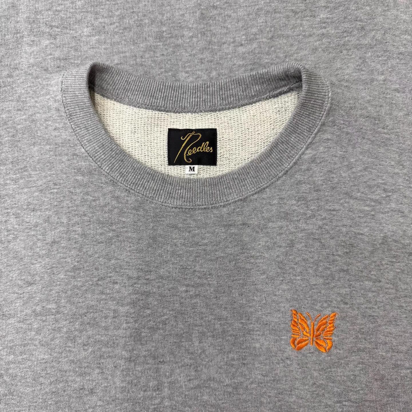 Needles NEEDLES Grey Embroidered Butterfly Sweatshirt Q10 Size US M / EU 48-50 / 2 - 4 Thumbnail