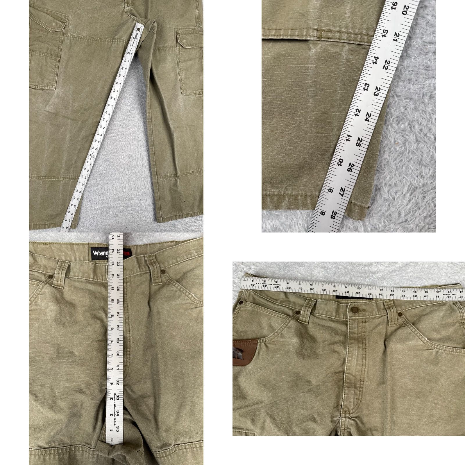 Wrangler Wrangler Pants Men 40 Beige Cargo Twill Workwear Cotton Durable 38x28 READ Size US 40 / EU 56 - 8 Thumbnail