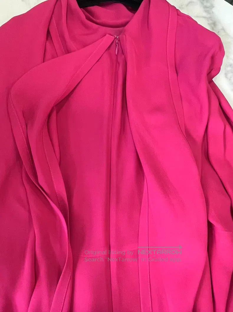 Valentino Valentino Rose pink silk dress Size L / US 10 / IT 46 - 3 Thumbnail