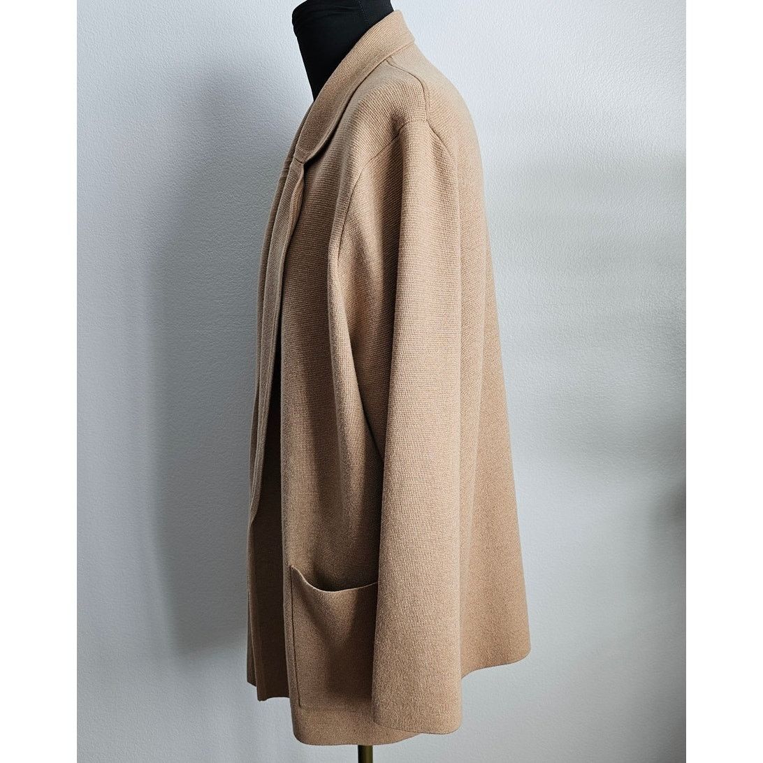 J.Crew EUC J. CREW Blend Khaki Elosie Knit Sweater Blazer Jacket L Size L / US 10 / IT 46 - 4 Thumbnail