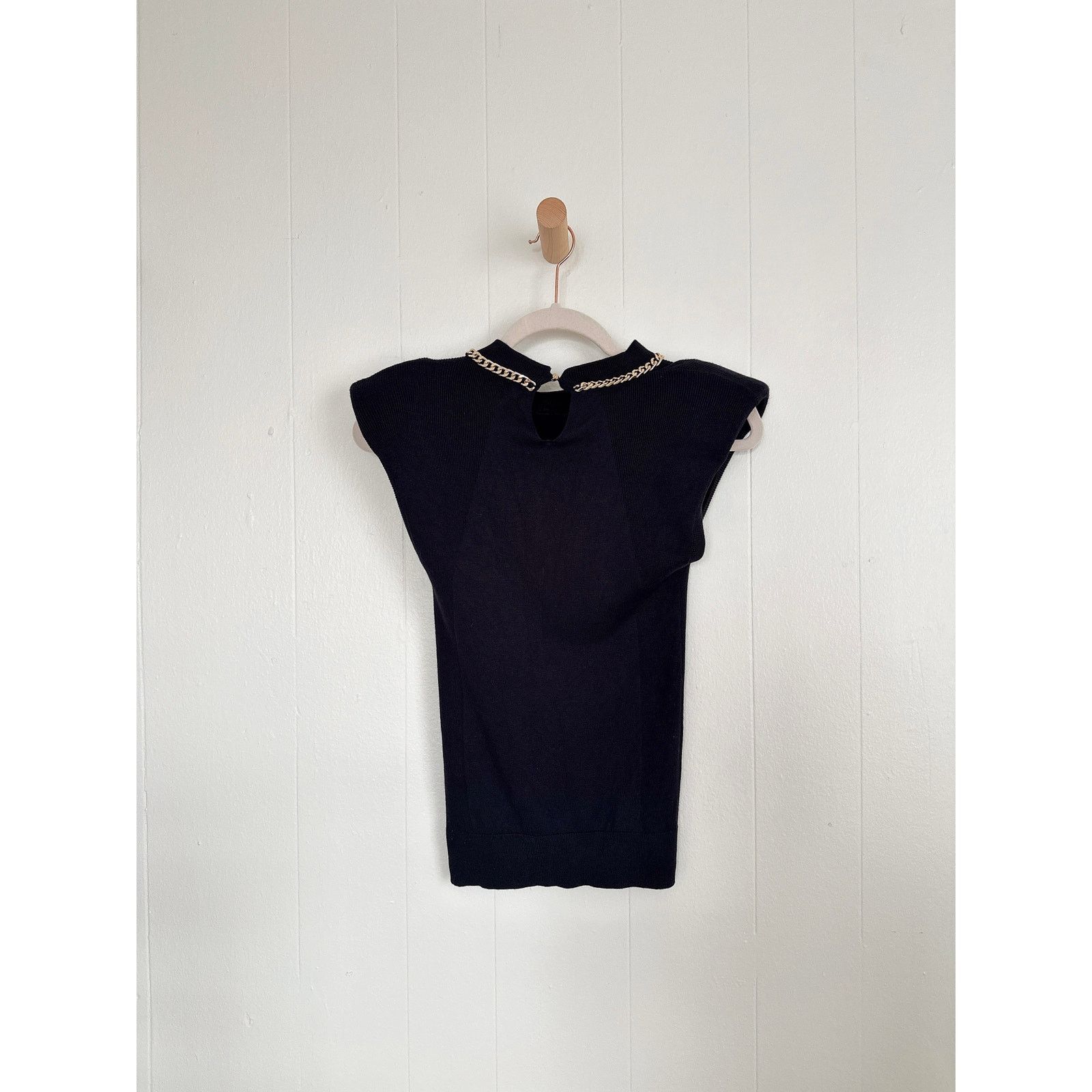 Liu Jo Liu Jo Milano Padded Shoulder Knit Top - Made in Italy - S Size S / US 4 / IT 40 - 2 Thumbnail