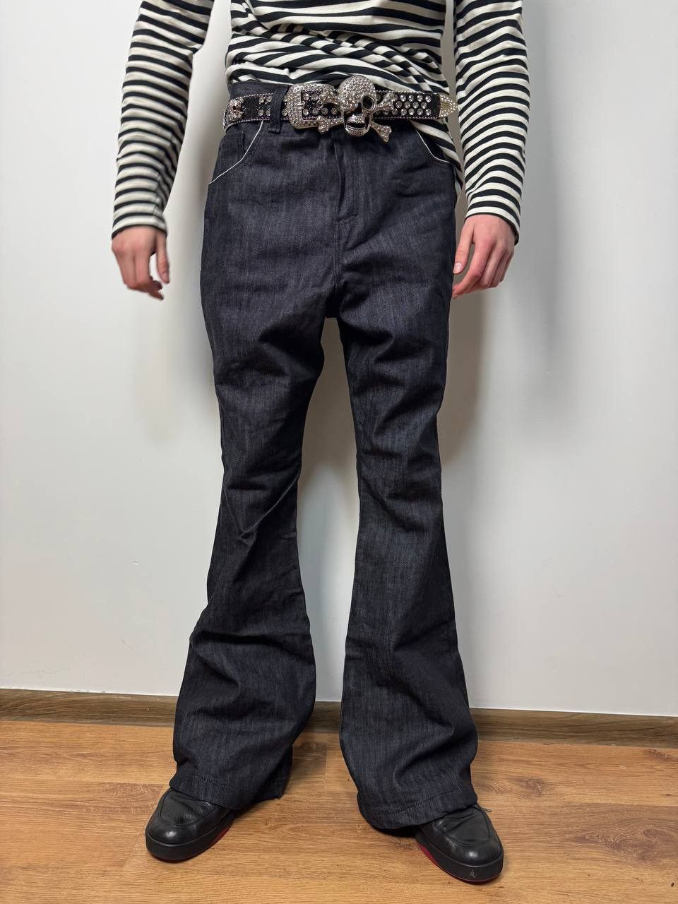 Japanese Brand Custom Avant Garde Flared Jeans Archive Style