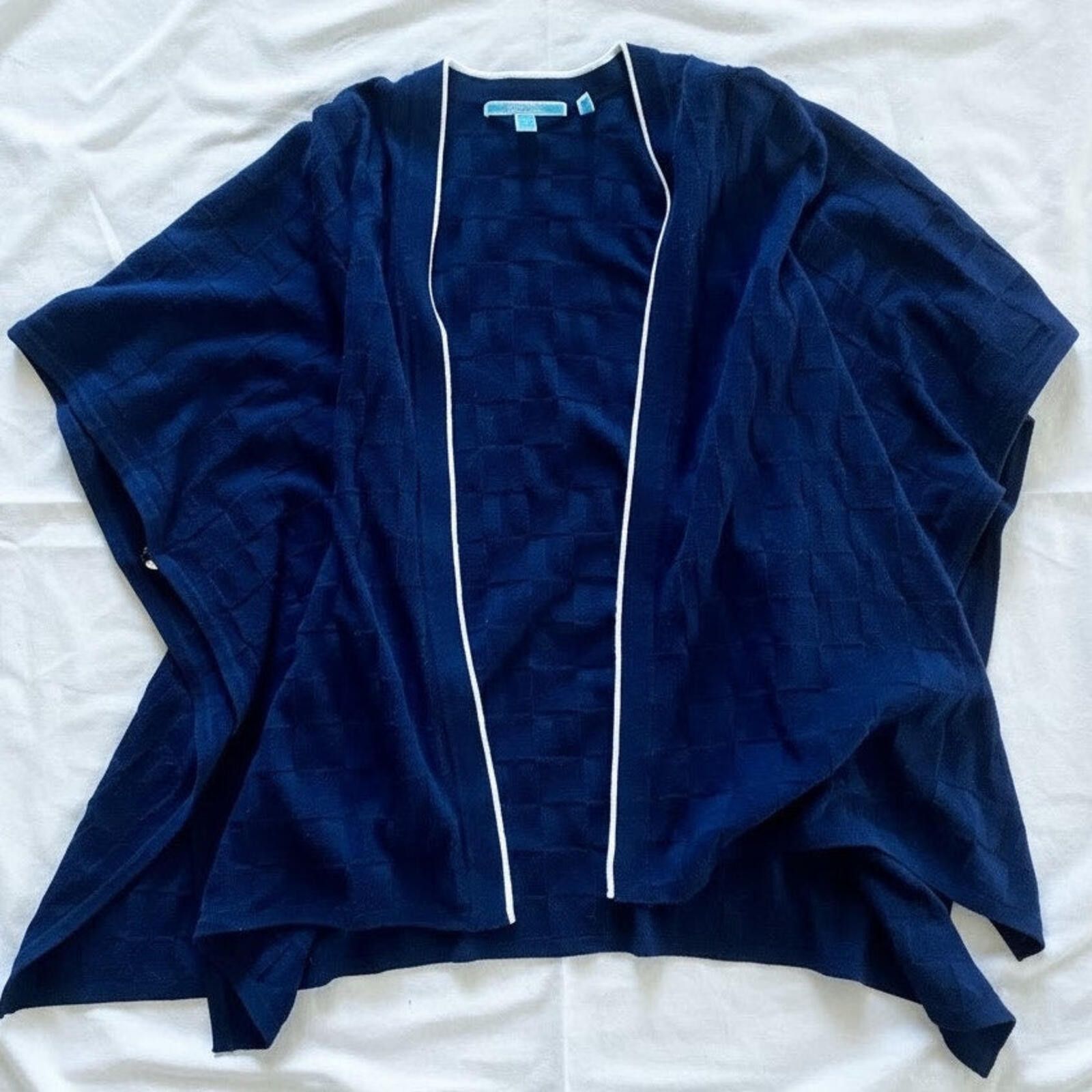 Other Draper James Blue Wool Cashmere Cardigan Womens Medium Large Size M / US 6-8 / IT 42-44 - 2 Thumbnail