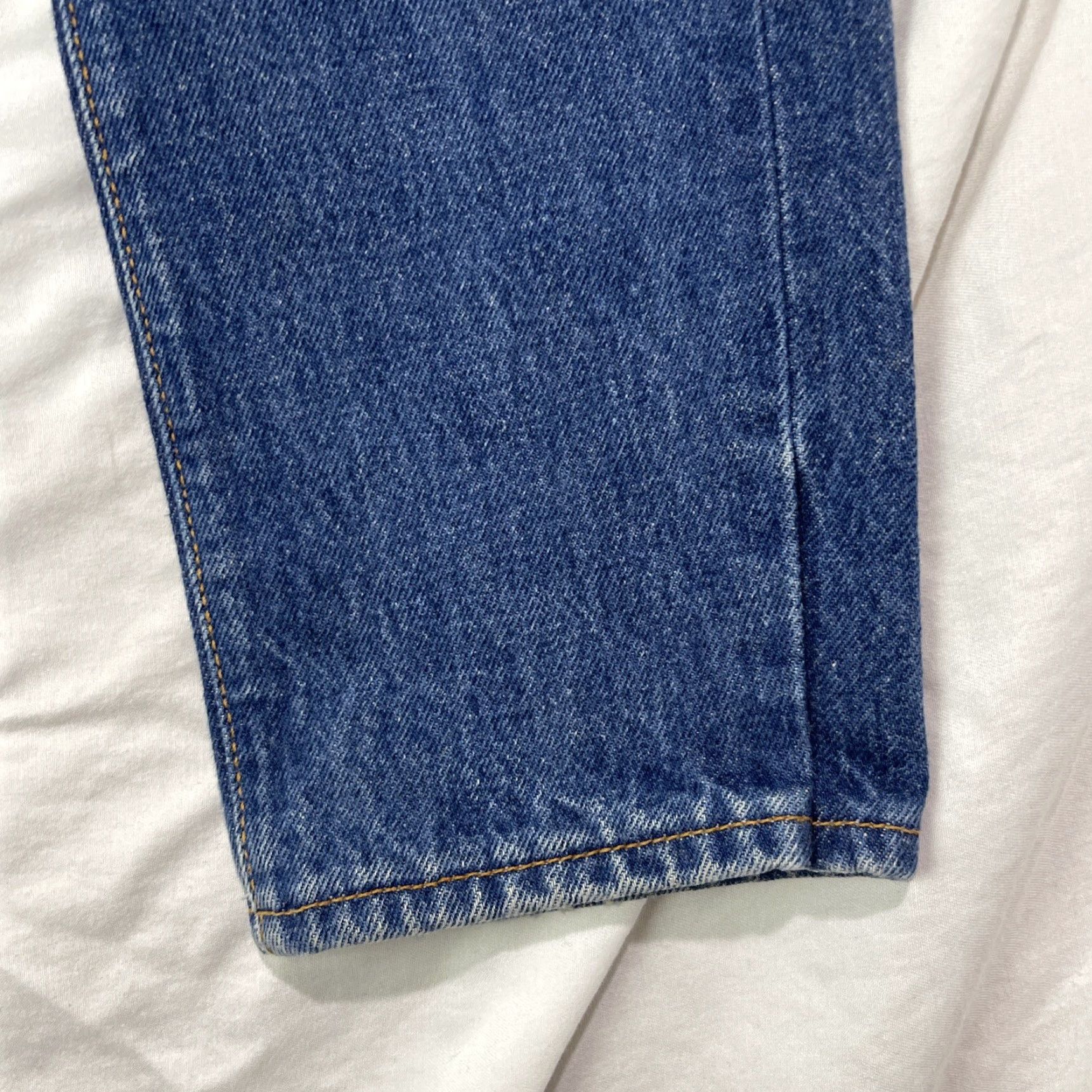 Levi's VINTAGE Levi's 501 Jeans Mens 30x29 Dark Wash Denim Made In USA 80s Batwing Jeans 501 Series Classic Style Mens 80s USA Batwing Size US 30 / EU 46 - 4 Thumbnail