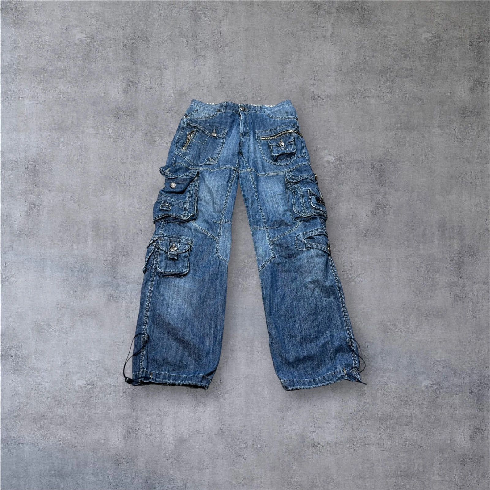 Japanese Brand Prodigy Multi-Pocket Cargo Jeans Size US 34 / EU 50 - 1 Thumbnail