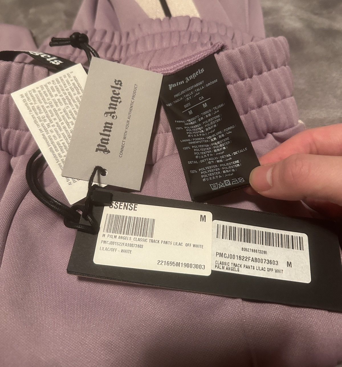 Palm Angels Classic Track Pants (Lilac Offwhite) Size US 32 / EU 48 - 3 Thumbnail