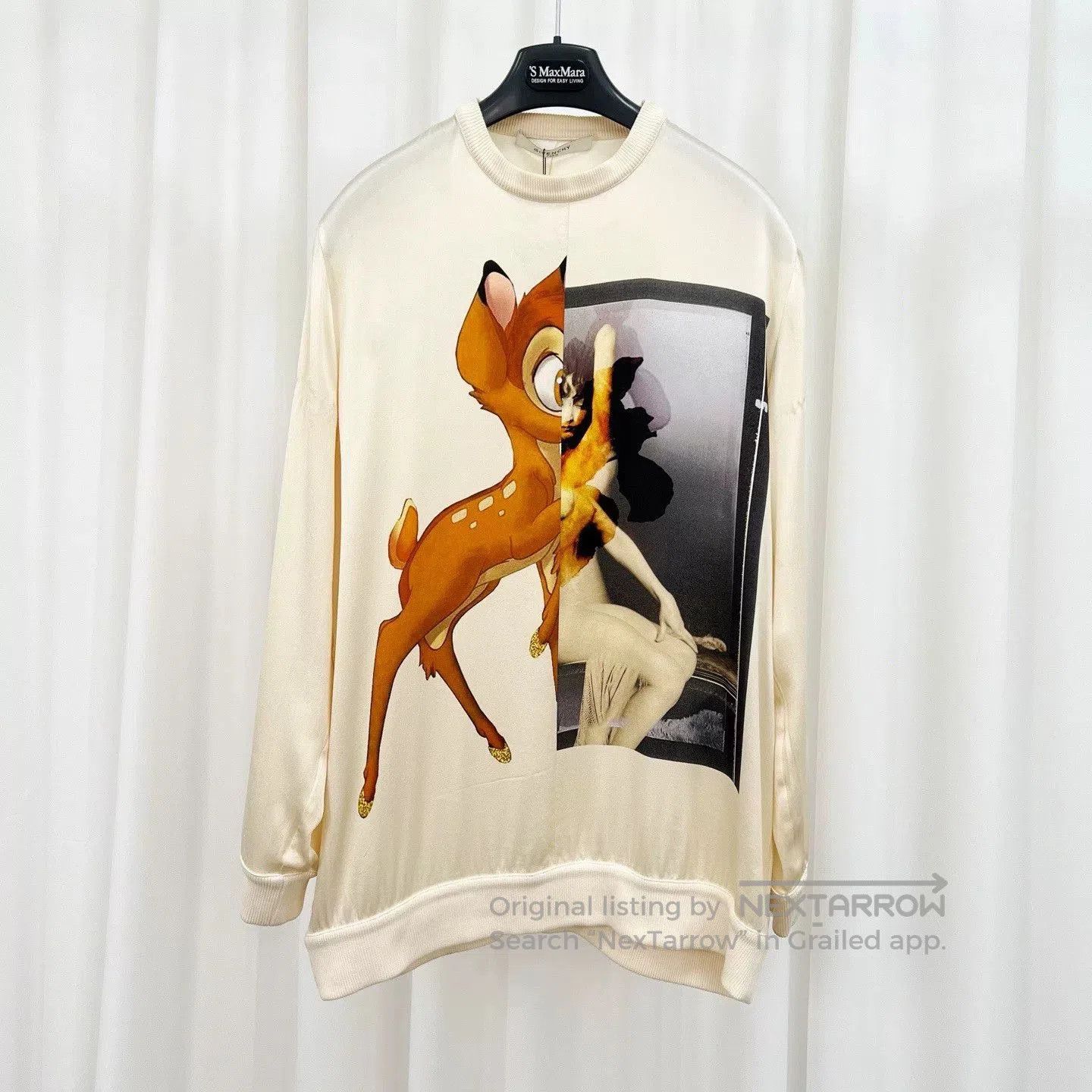 Givenchy Givenchy Silk Sweatshirt with Stag Design. Size XS / US 0-2 / IT 36-38 - 1 Thumbnail