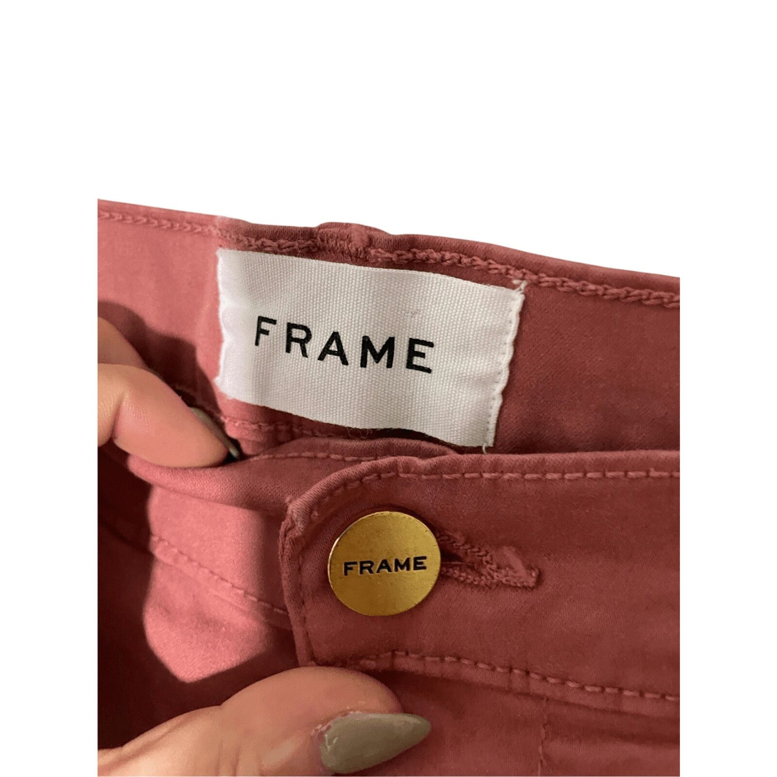 Frame FRAME Le High Skinny Jeans Rosewood Pink Sz 28 Size 28" / US 6 / IT 42 - 4 Thumbnail