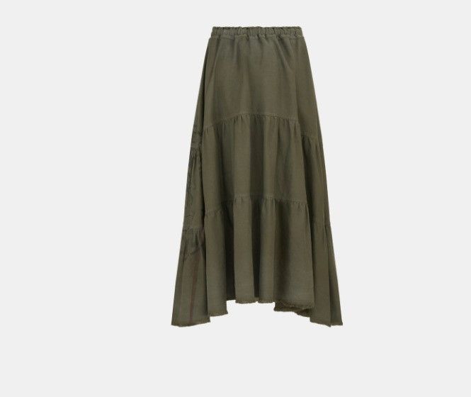 Dior o1w1db10225 327J14 Flared Mid-Length Skirt in Khaki Size 32" / US 10 / IT 46 - 2 Thumbnail