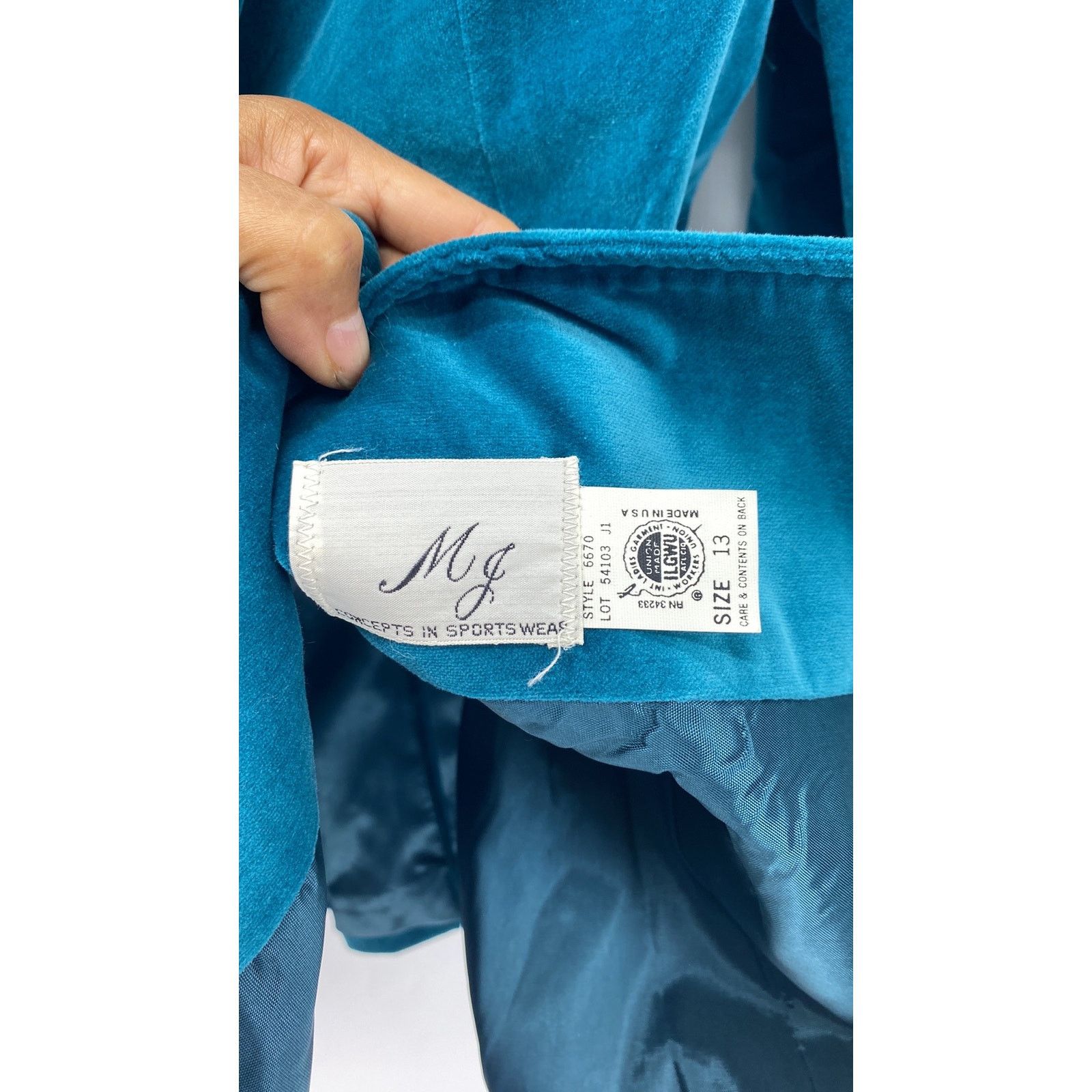 Other Vintage MJ Concepts velvet 2 button fitted blazer dead stock Size XS / US 0-2 / IT 36-38 - 4 Thumbnail