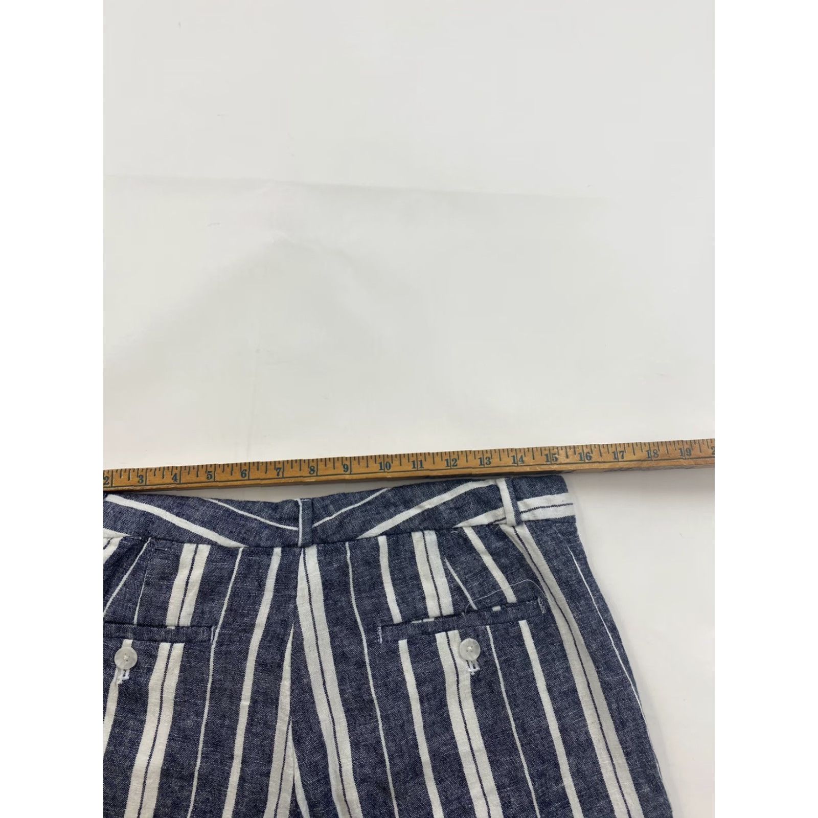 Banana Republic Banana Republic Linen Chino Pants Womens 10 Striped Trousers Multicolor Chino Pants Womens 10 Linen Pants Women 10 Pants Womens Size 32" / US 10 / IT 46 - 4 Thumbnail