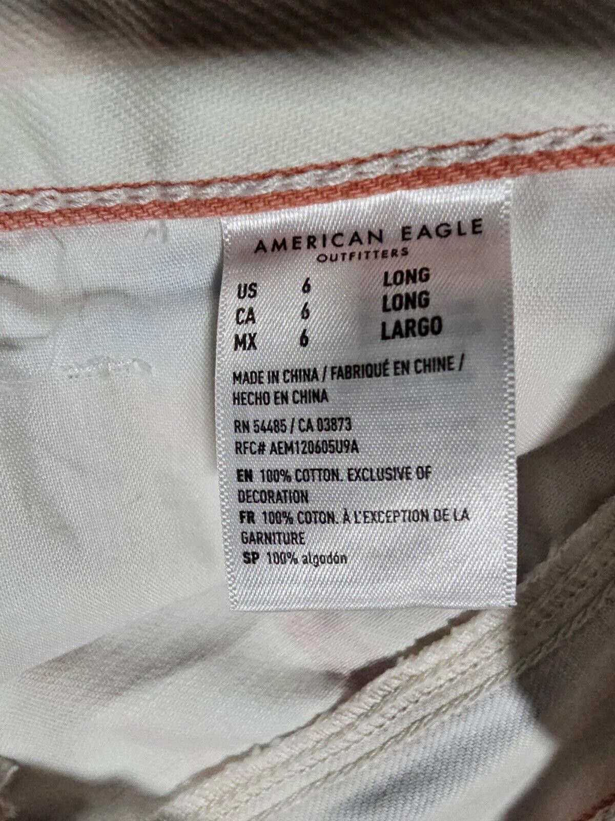 Designer American Eagle Pastel Multicolored Stripe Mom Jean 6 Long Size 28" / US 6 / IT 42 - 3 Thumbnail