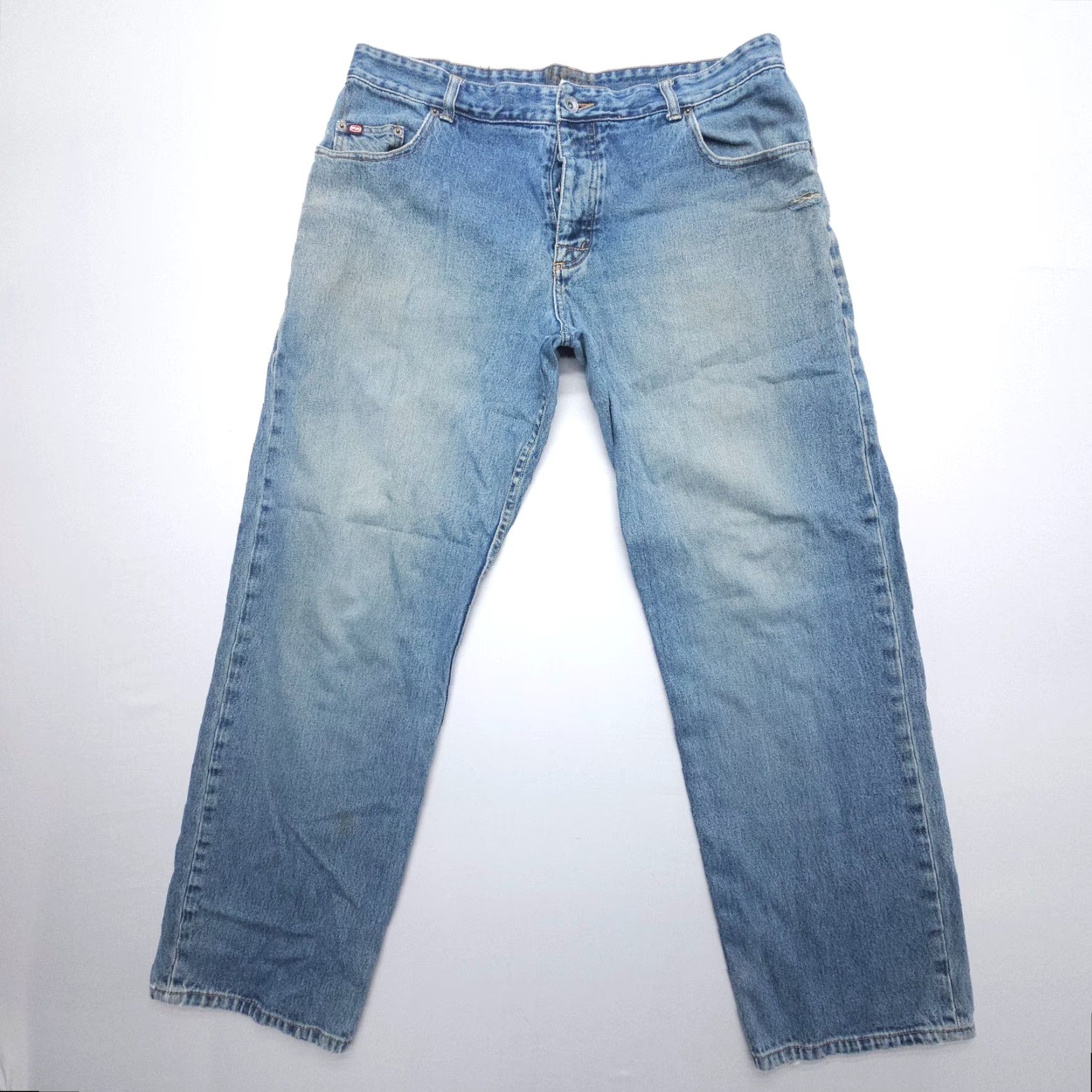 Vintage VTG Split Jeans Mens 36 x 30 Blue Streetwear 90s American Button Fly Baggy Jeans Size US 36 / EU 52 - 2 Thumbnail